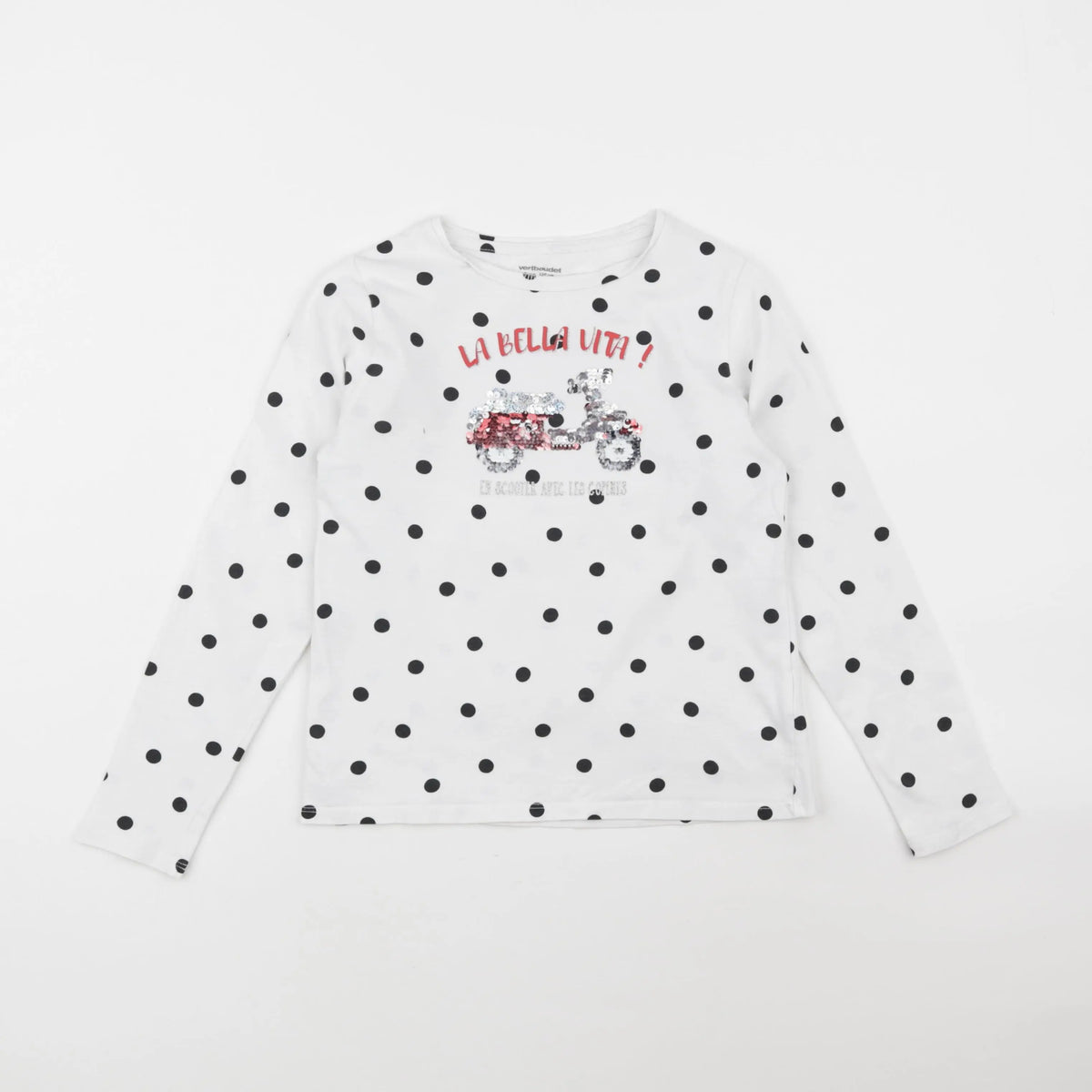 Vertbaudet - tee-shirt blanc - 8 ans