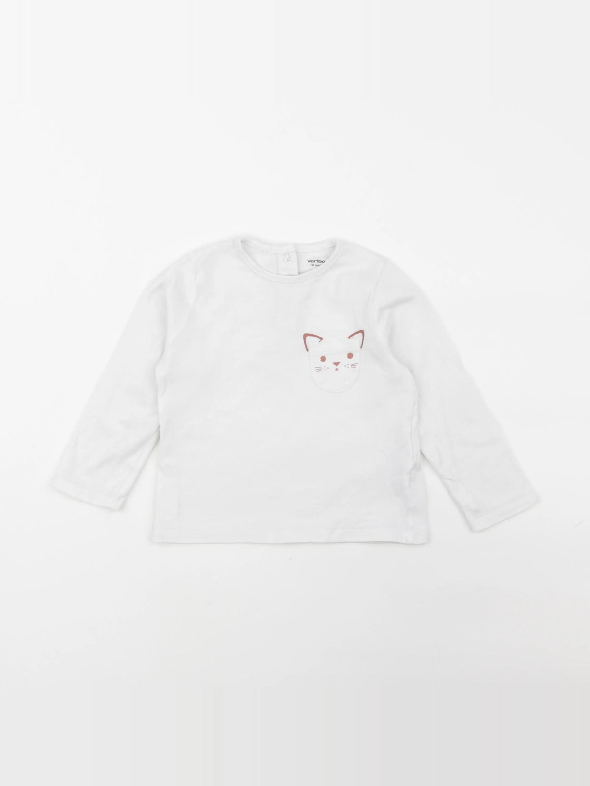 Vertbaudet - tee-shirt blanc - 18 mois