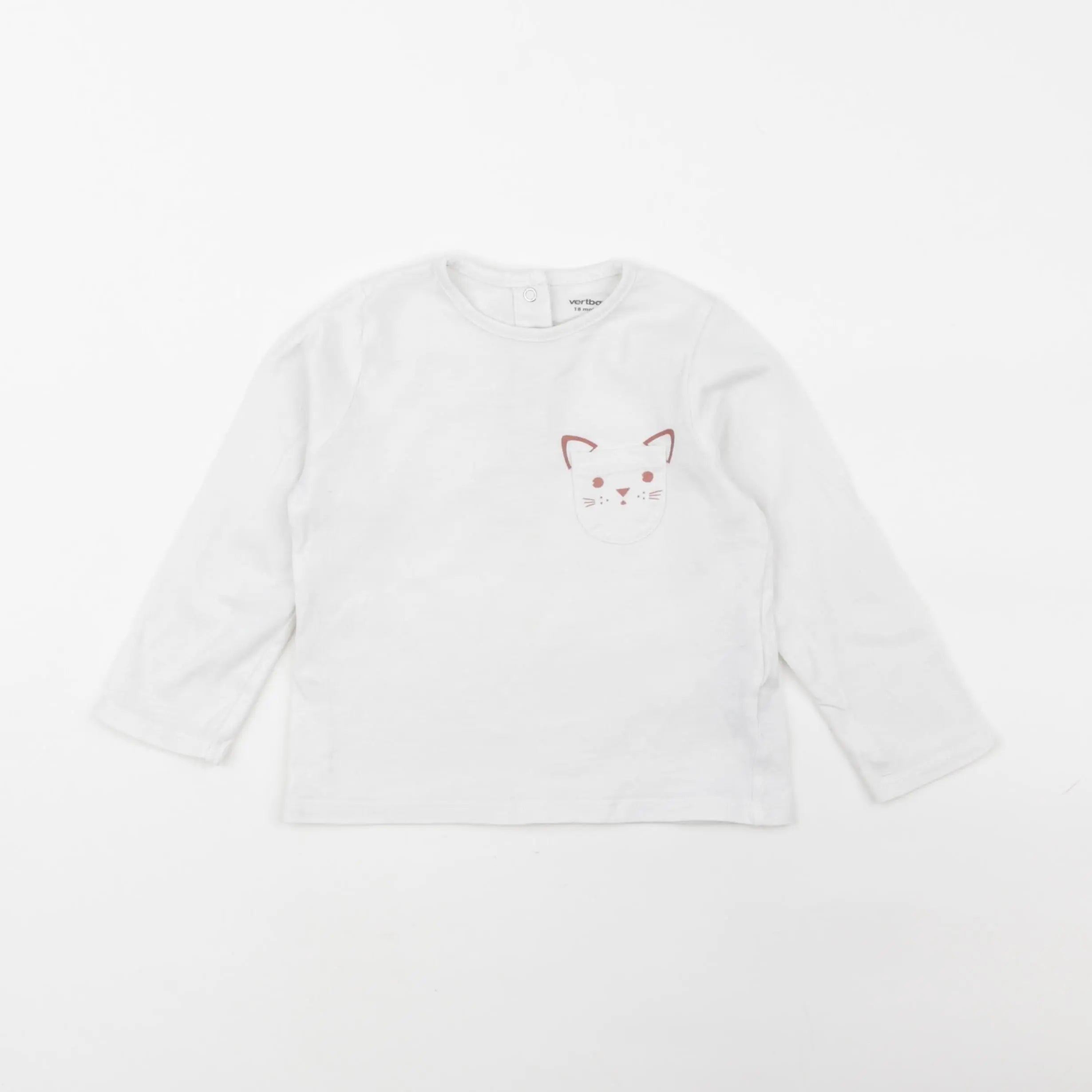 Vertbaudet - tee-shirt blanc - 18 mois