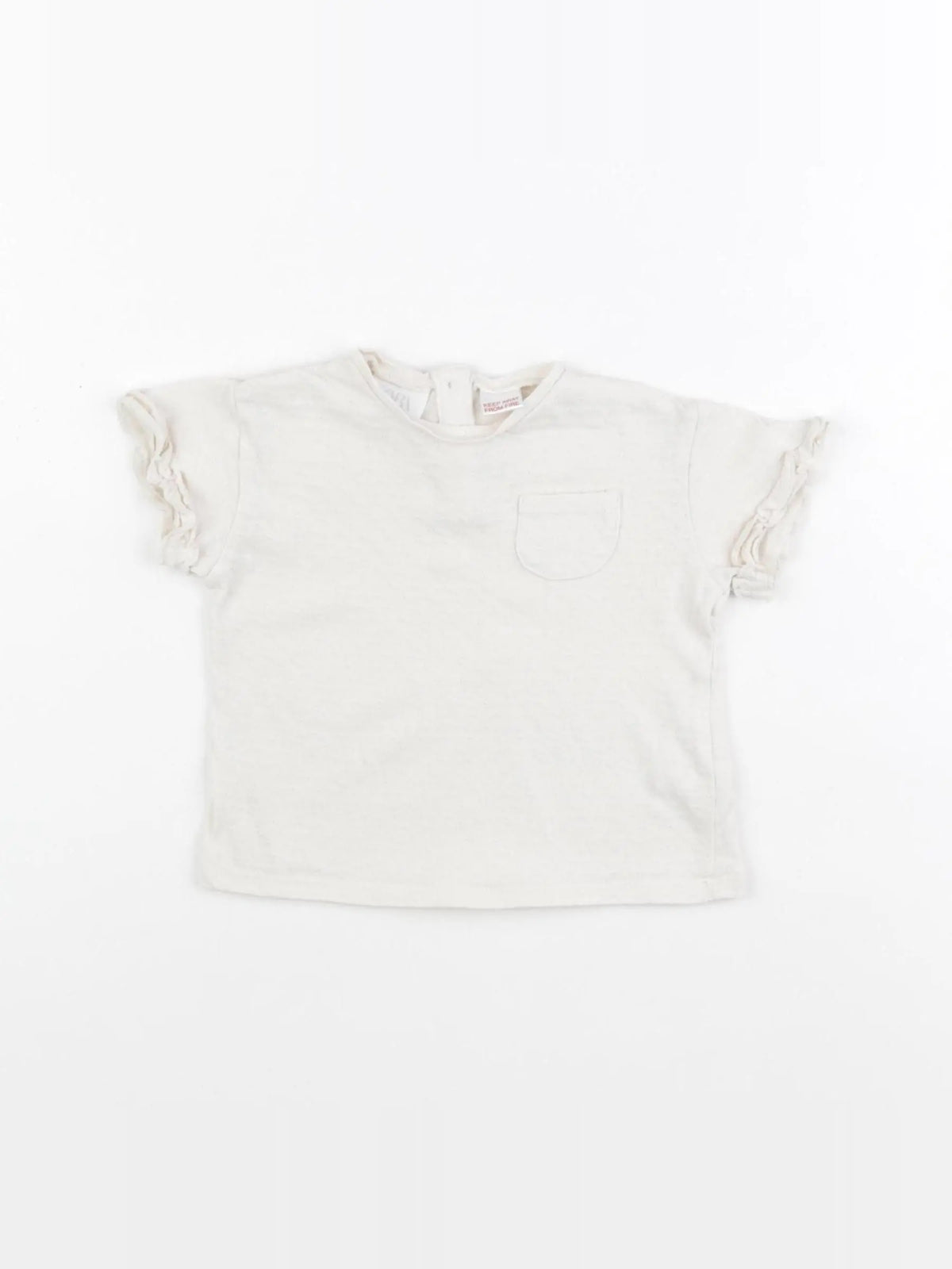 Zara - tee-shirt beige - 3/6 mois