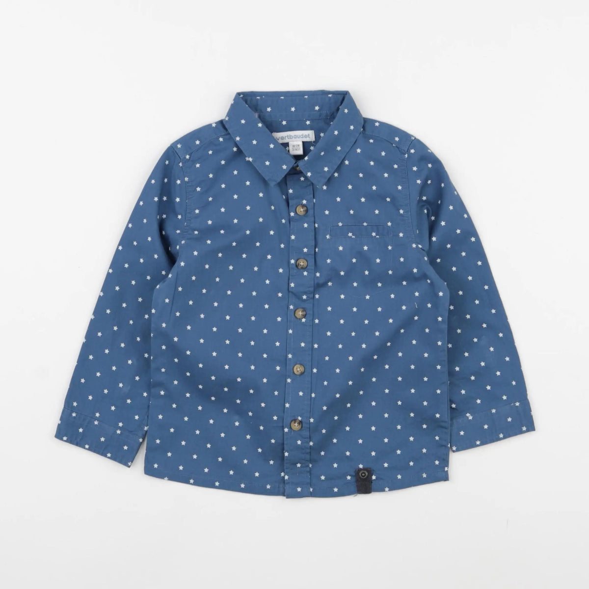 Vertbaudet - chemise bleu - 24 mois