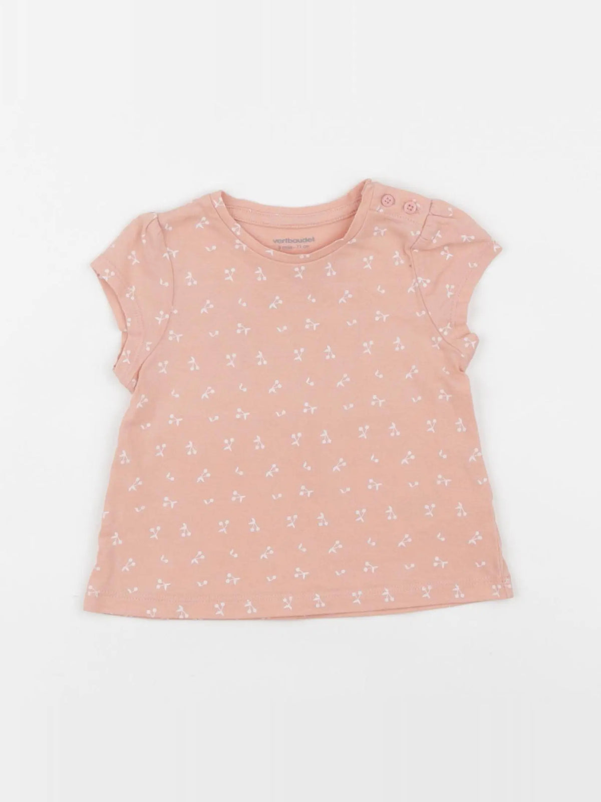Vertbaudet - tee-shirt rose - 9 mois