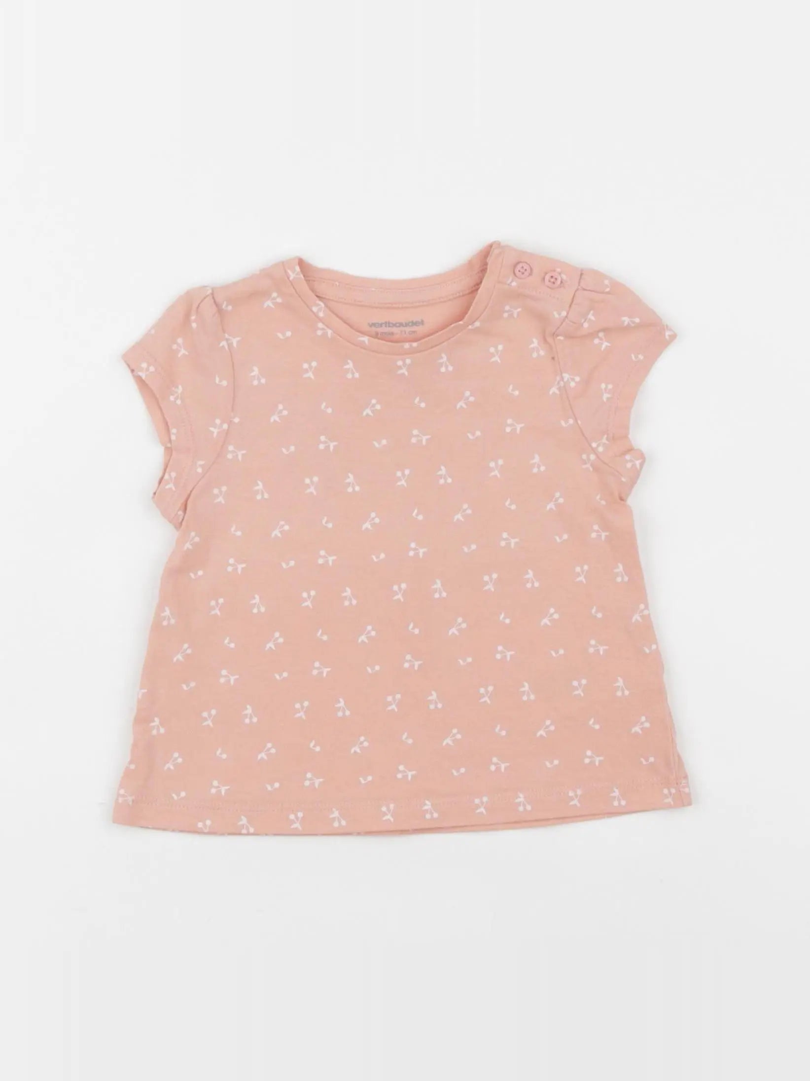 Vertbaudet - tee-shirt rose - 9 mois
