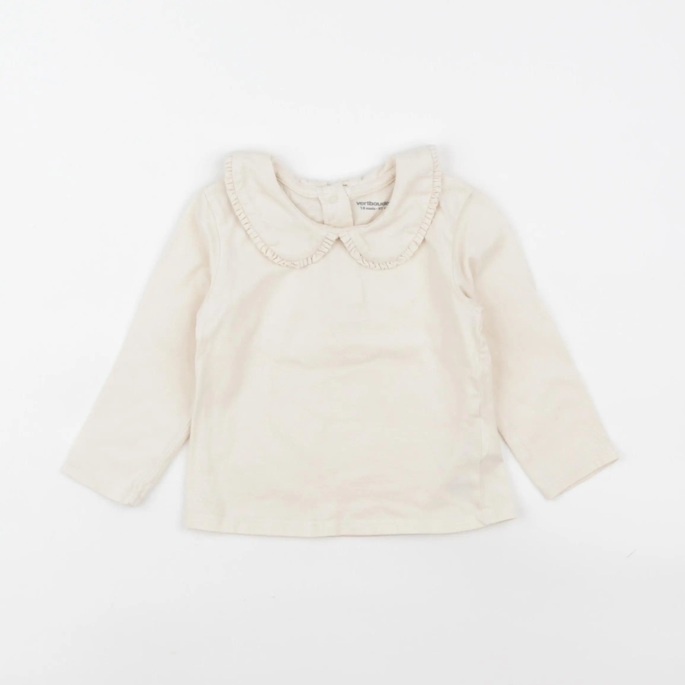 Vertbaudet - tee-shirt beige - 18 mois