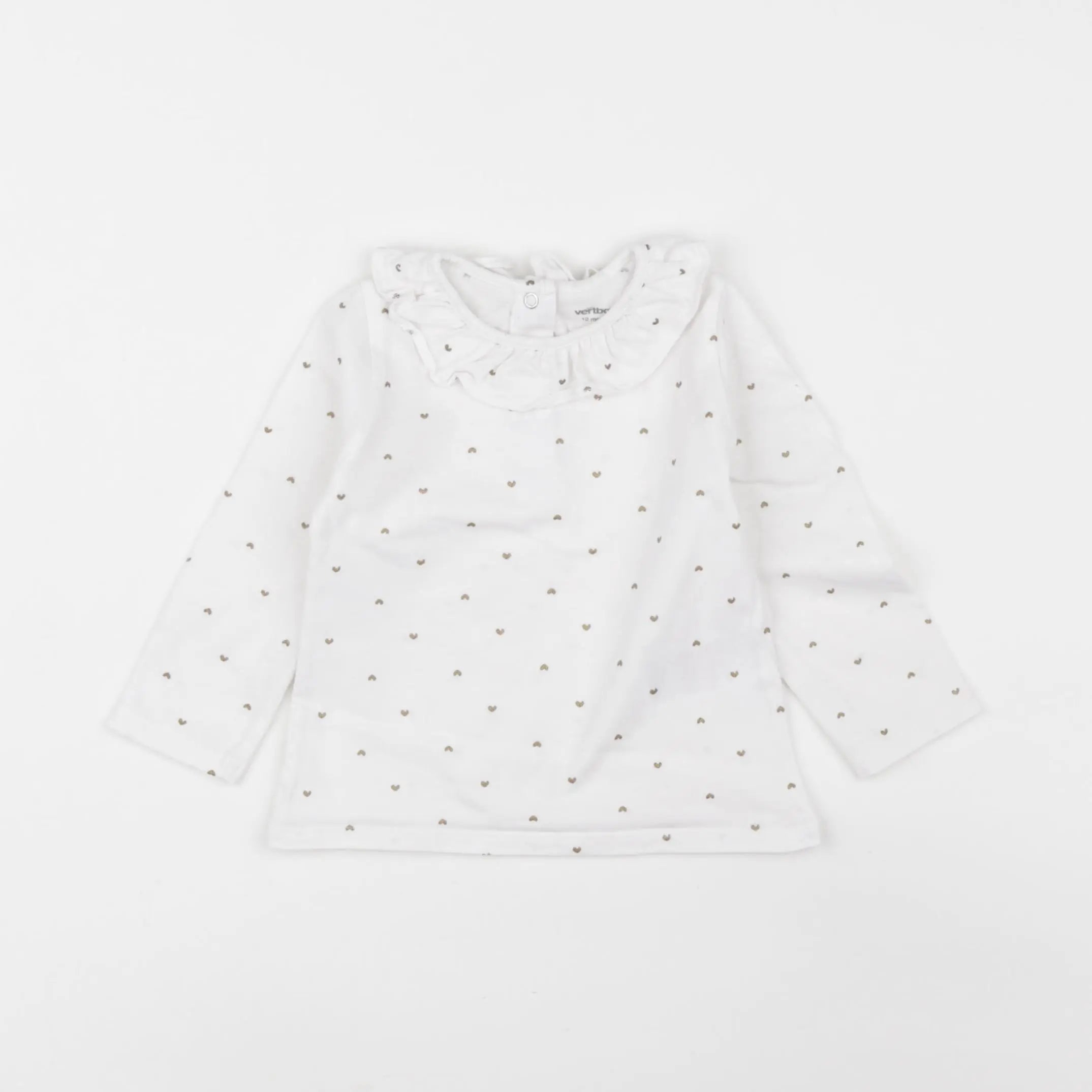 Vertbaudet - tee-shirt blanc, or - 12 mois