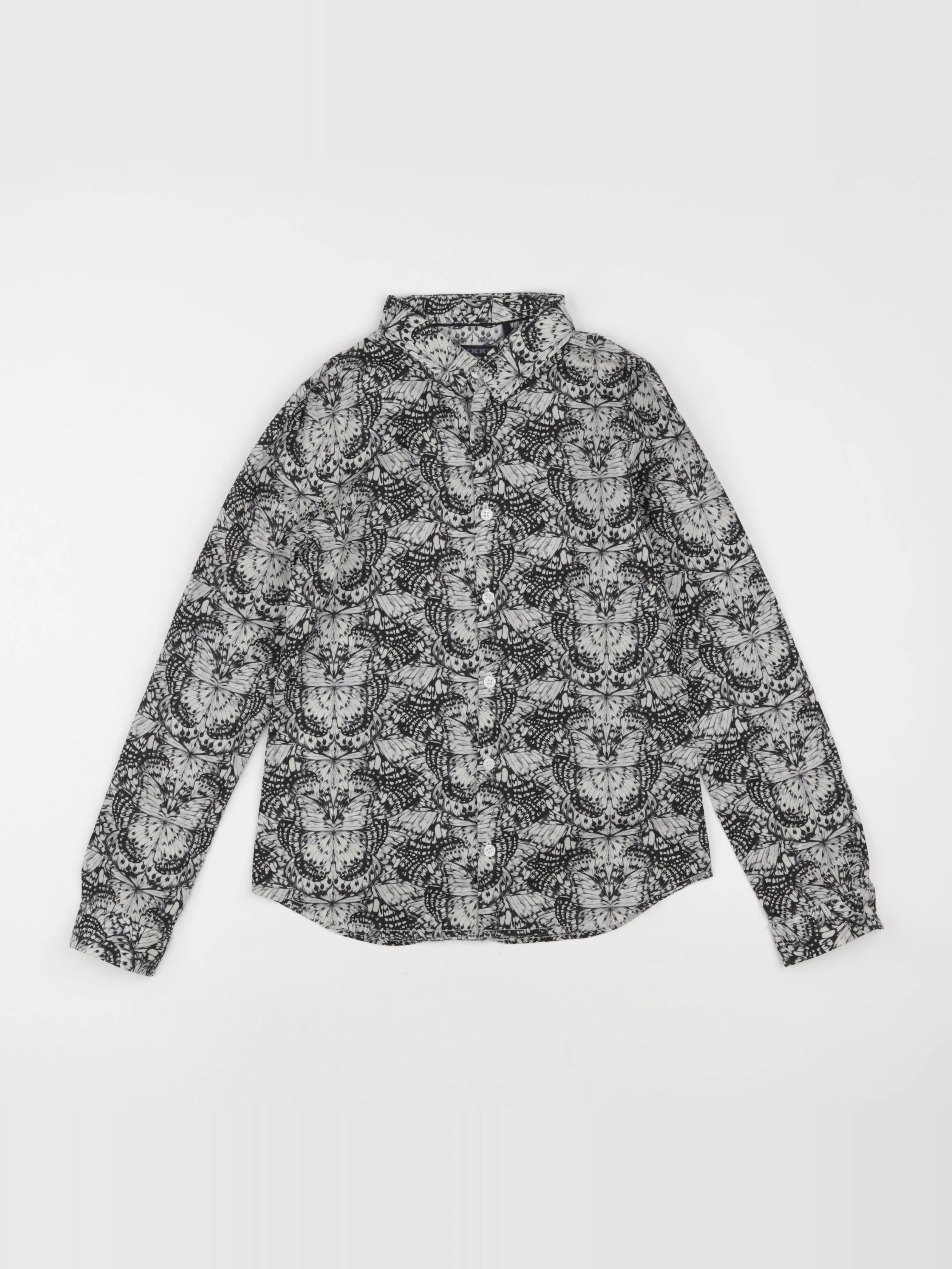 IKKS - chemise beige, noir - 10 ans