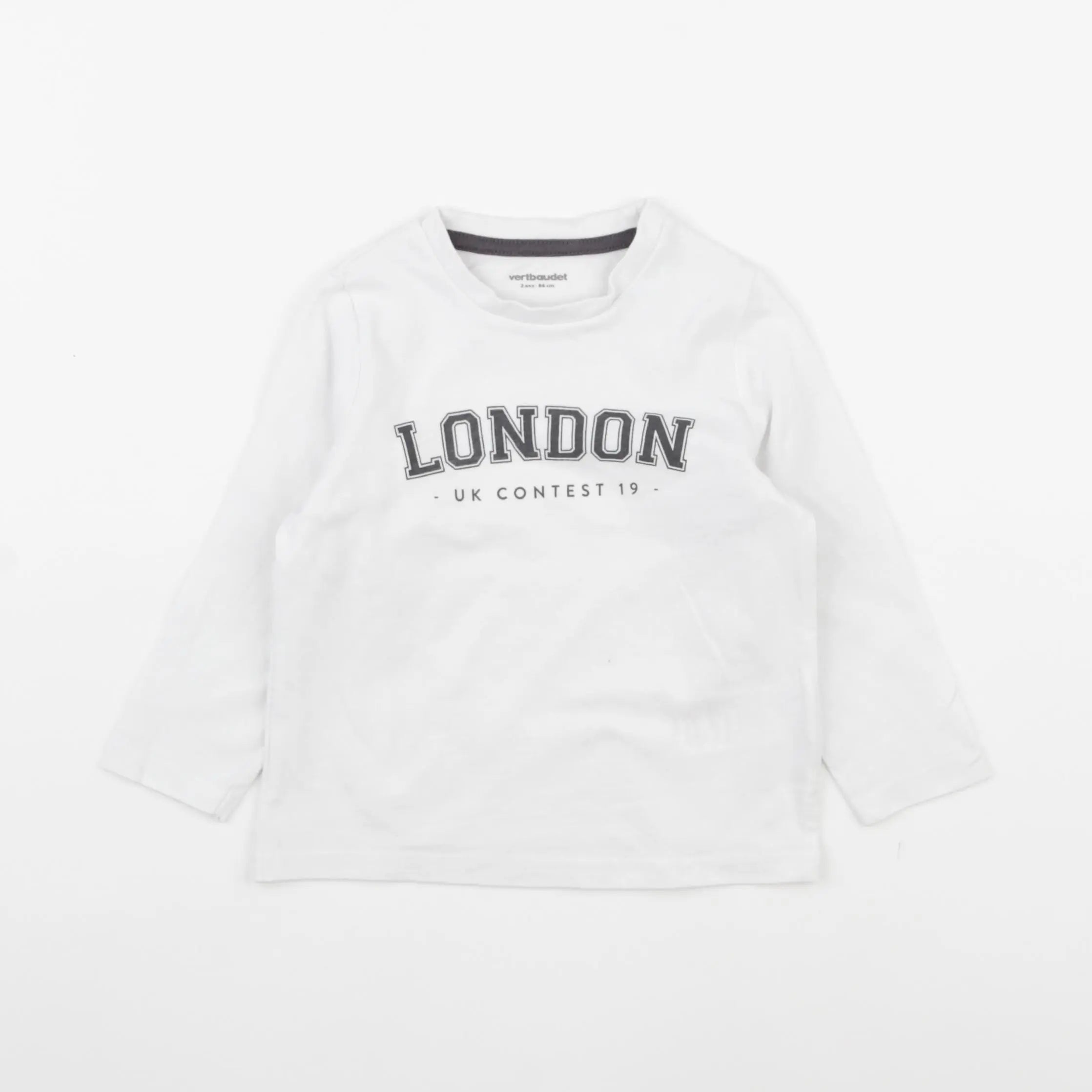 Vertbaudet - tee-shirt blanc - 2 ans