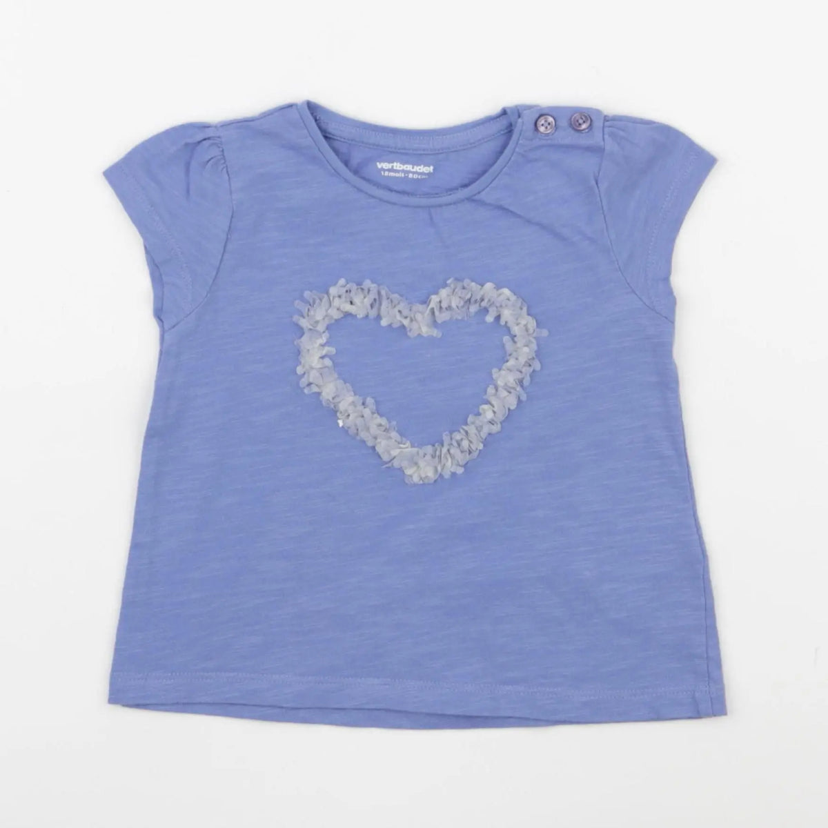 Vertbaudet - tee-shirt bleu - 18 mois