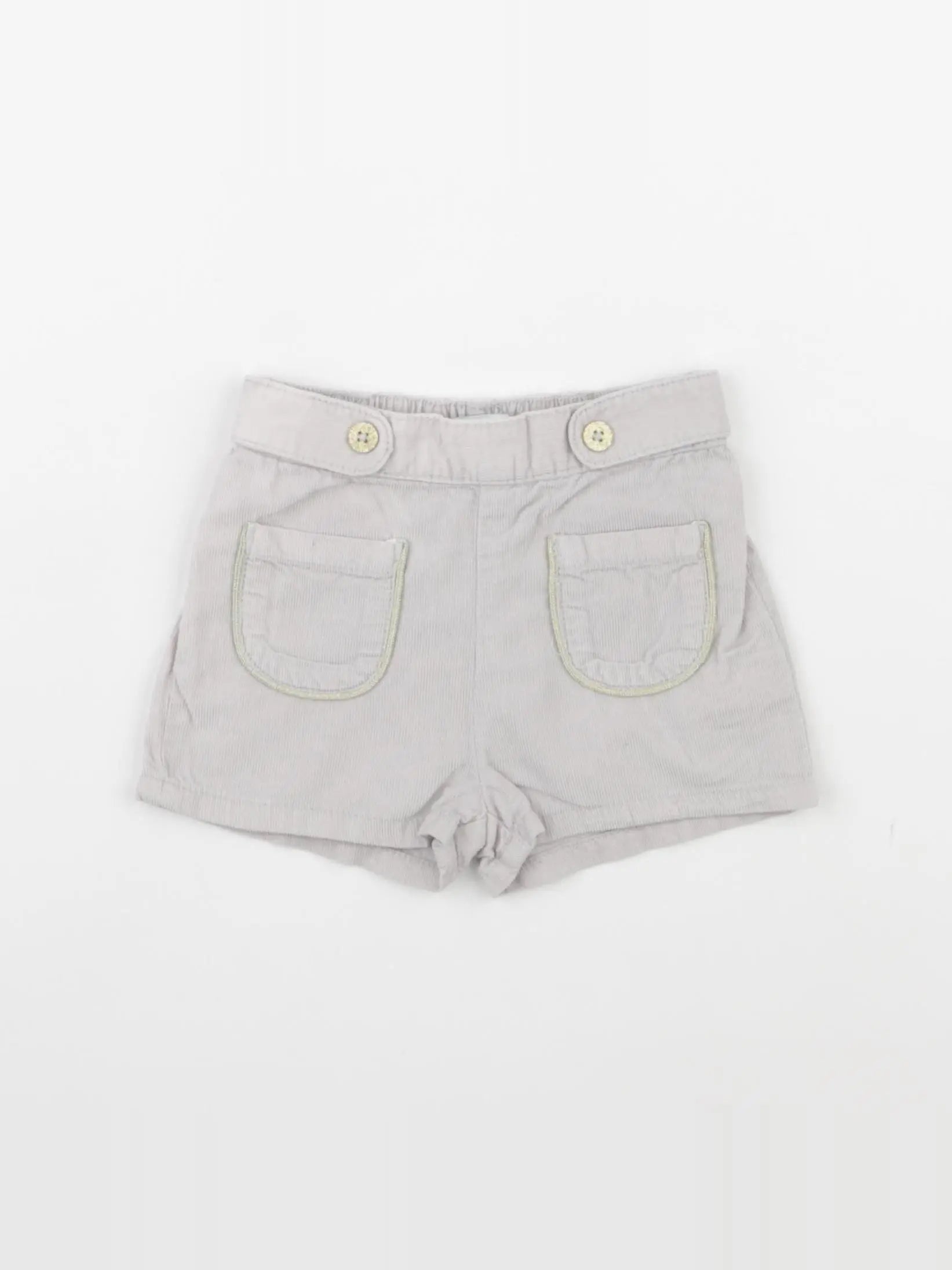 Vertbaudet - short or, marron - 18 mois
