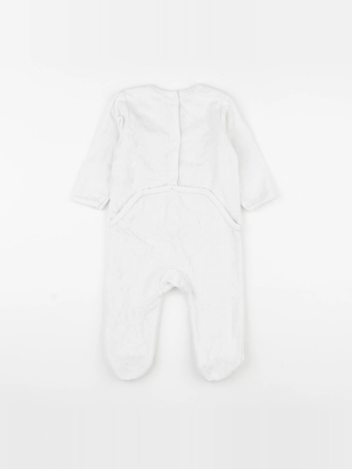 Vertbaudet - pyjama velours blanc - 12 mois