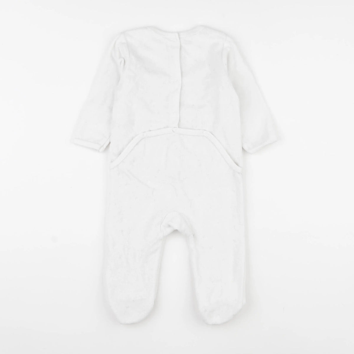 Vertbaudet - pyjama velours blanc - 12 mois