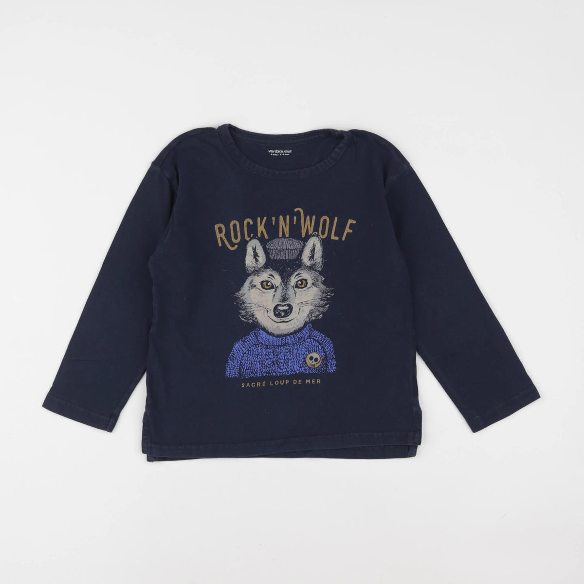 Vertbaudet - tee-shirt bleu - 6 ans