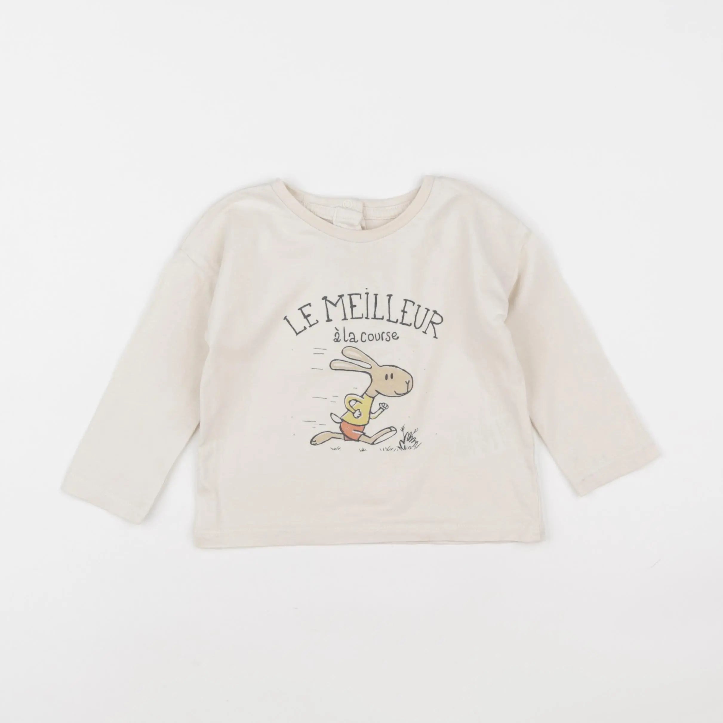 Vertbaudet - tee-shirt beige - 18 mois