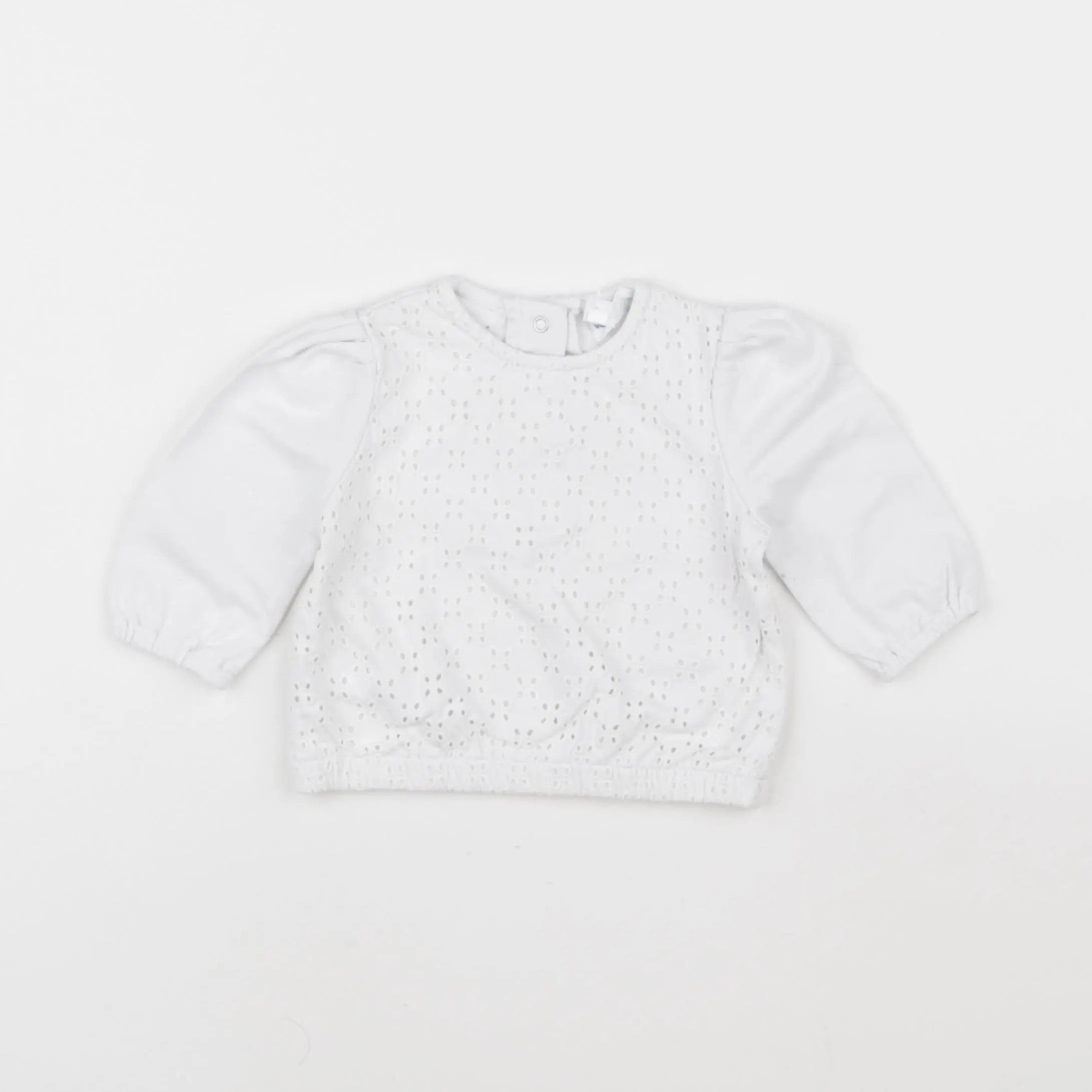 Vertbaudet - sweat blanc - 6 mois