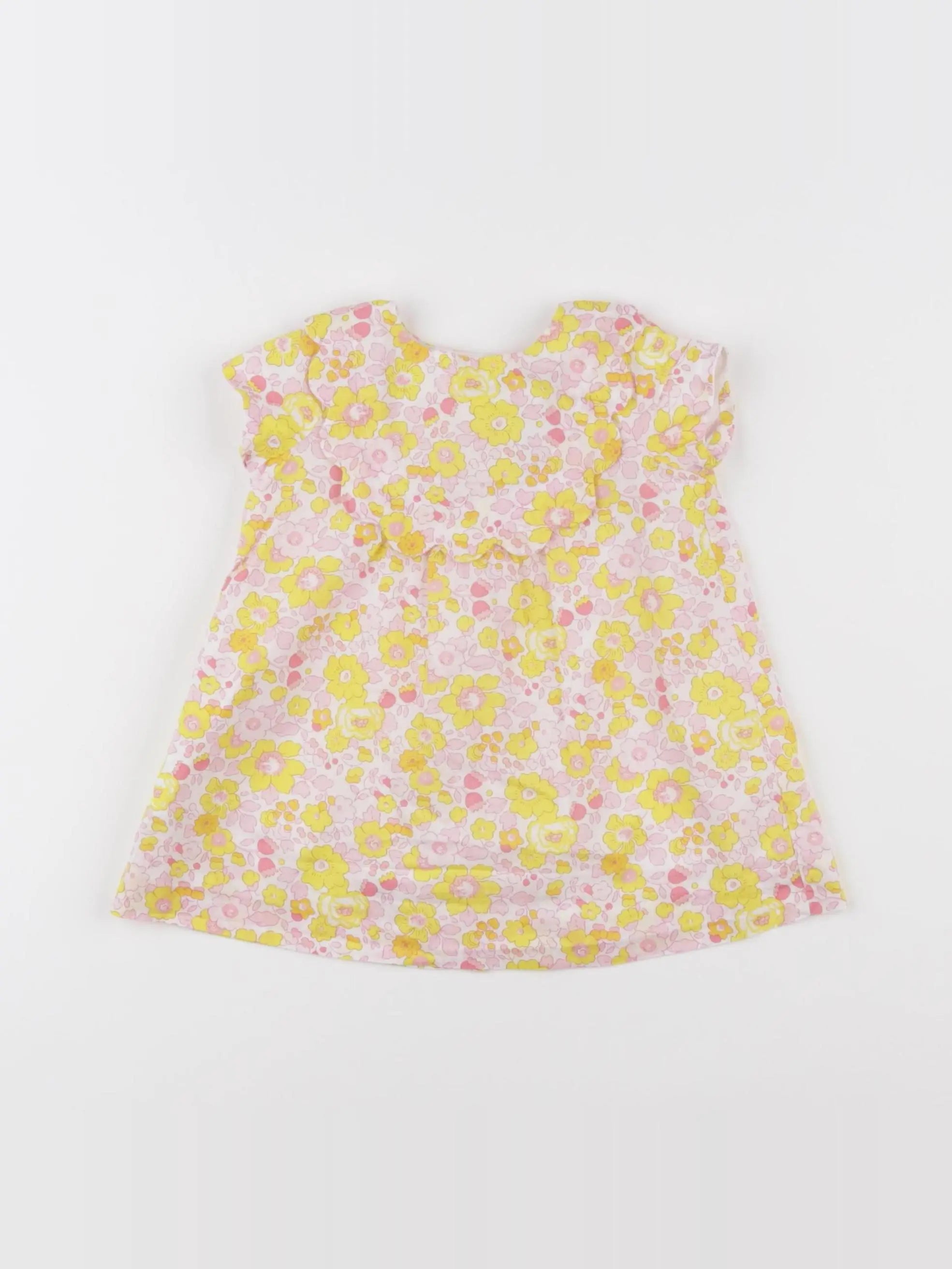 Jacadi - robe liberty jaune - 6 mois