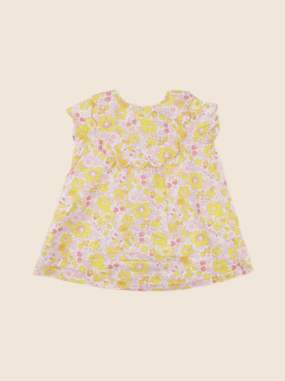Jacadi - robe liberty jaune - 6 mois