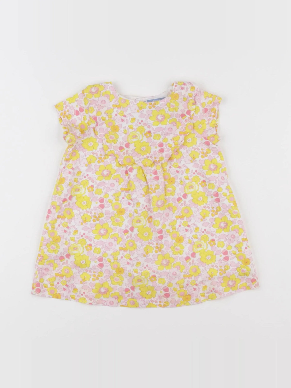 Jacadi - robe liberty jaune - 12 mois
