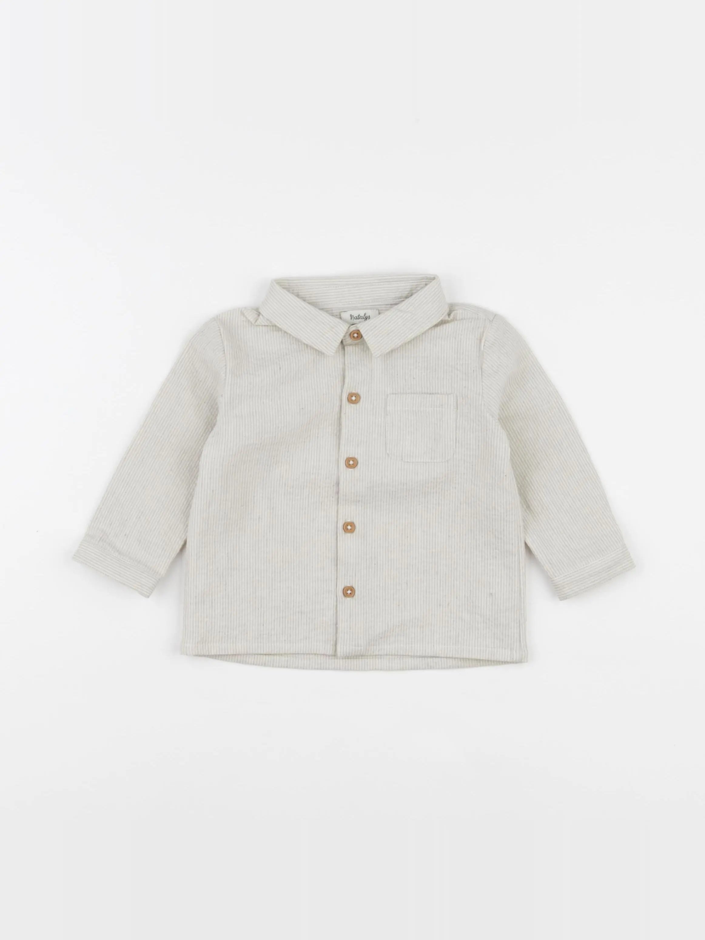 Natalys - chemise beige - 6 mois