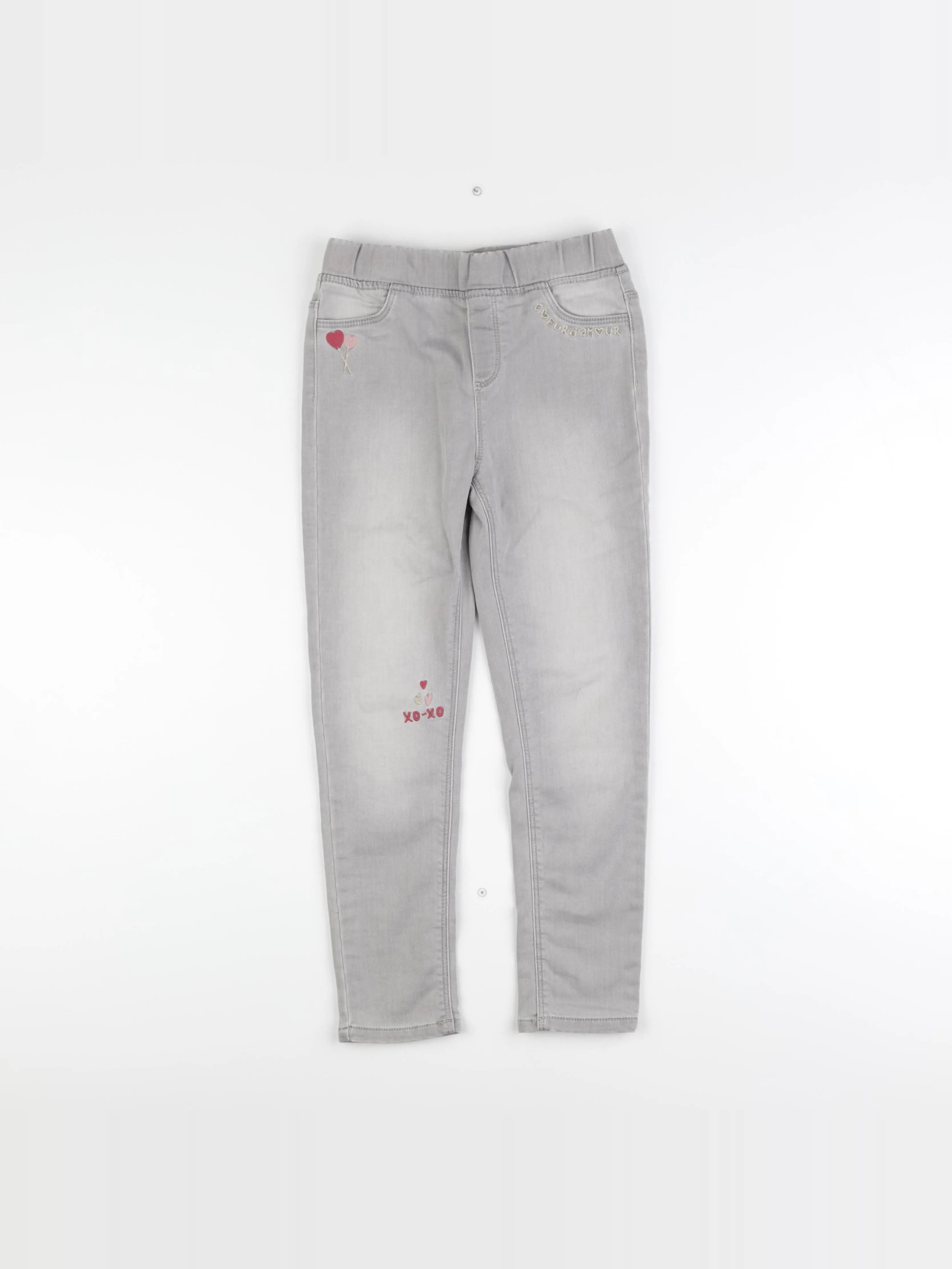 Vertbaudet - jegging gris - 9 ans