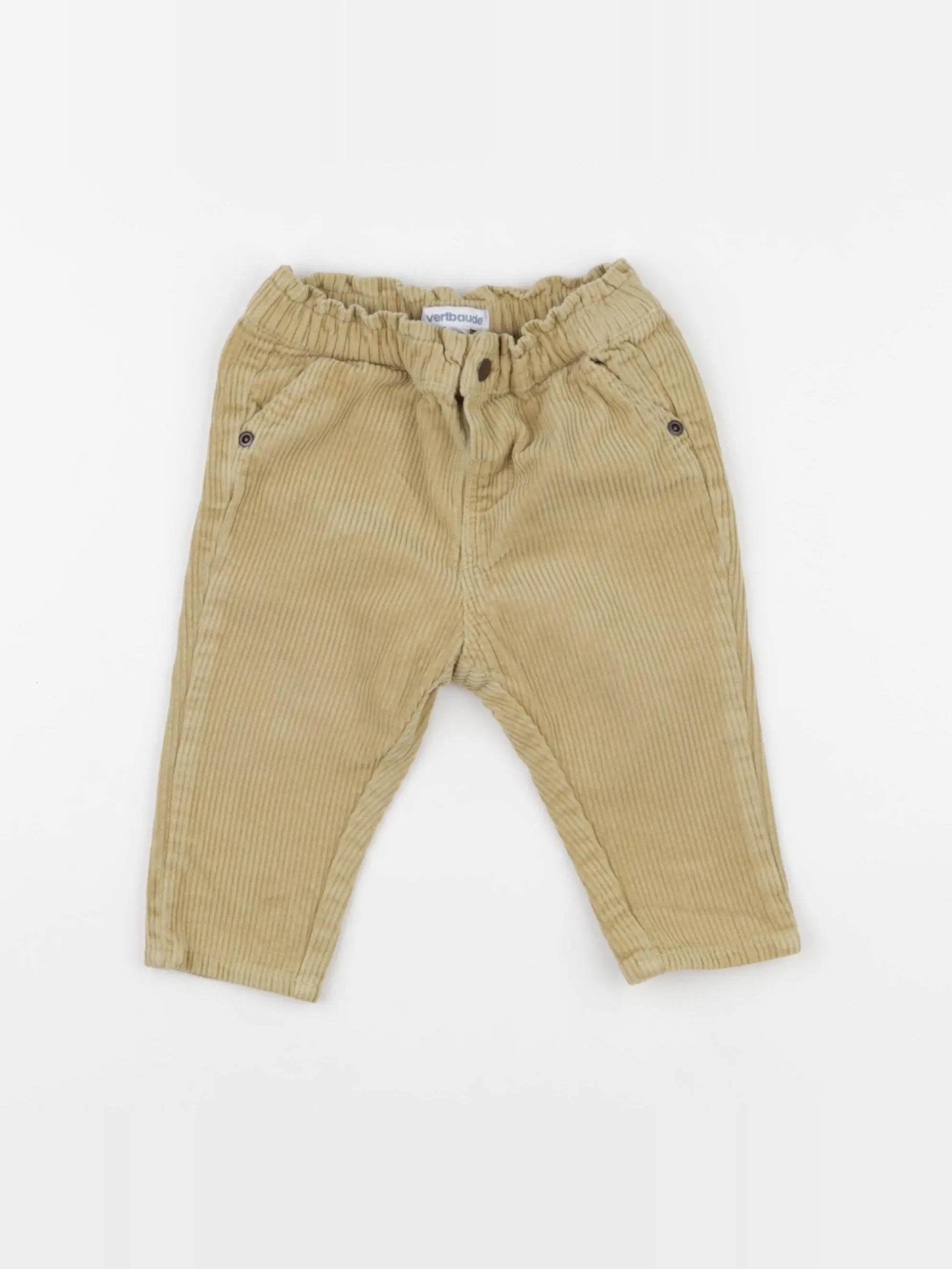 Vertbaudet - pantalon jaune - 9 mois
