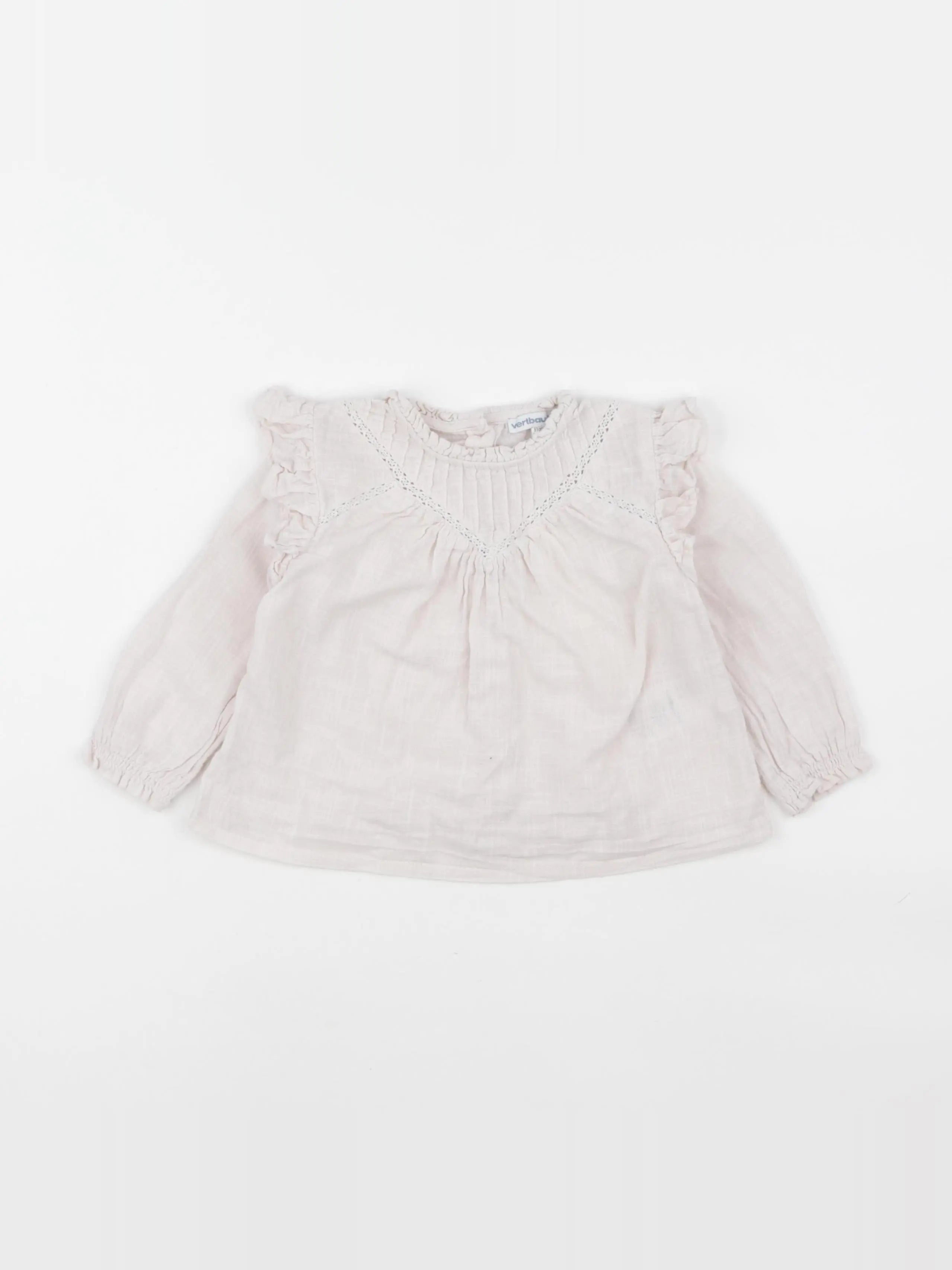 Vertbaudet - blouse beige - 18 mois