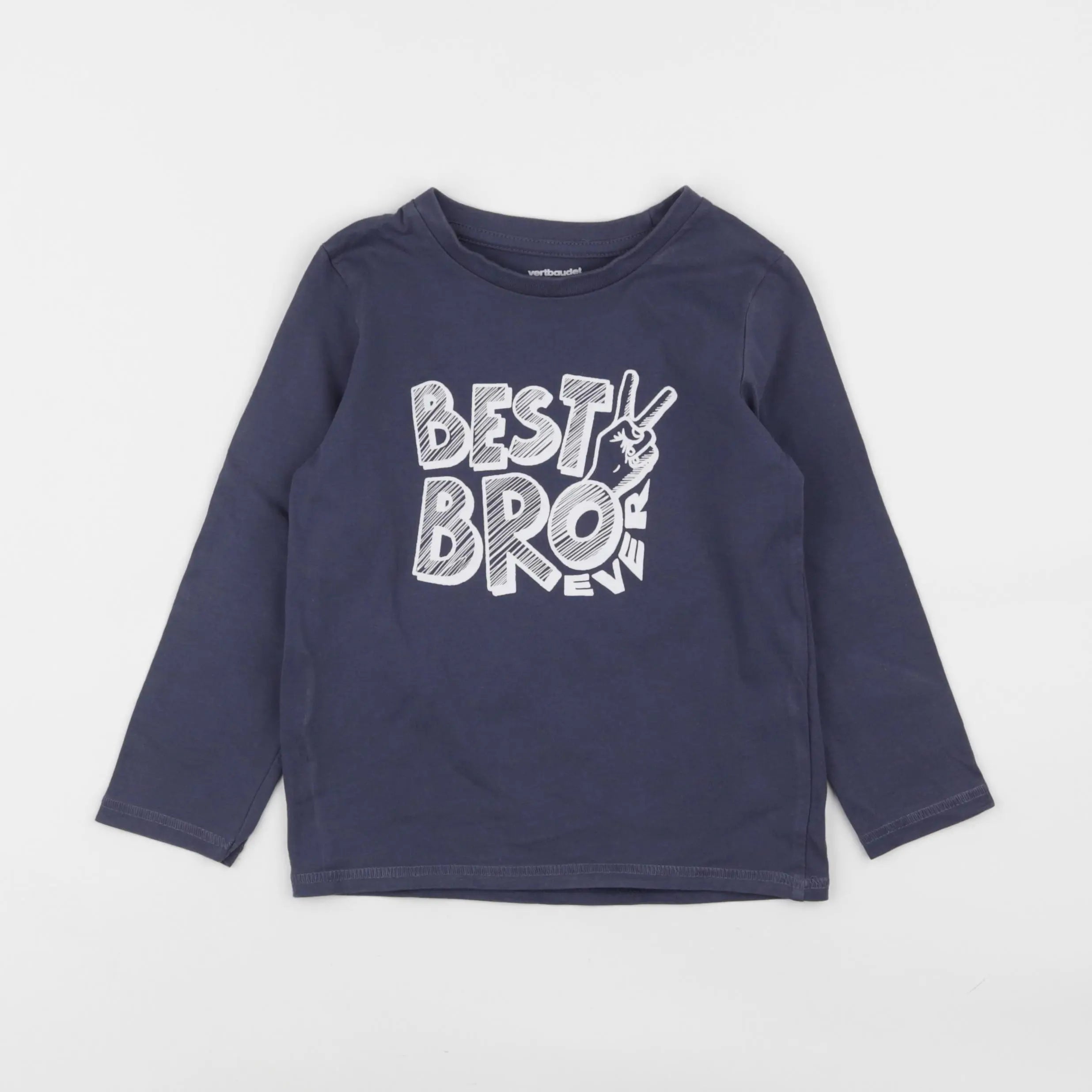 Vertbaudet - tee-shirt bleu - 4 ans