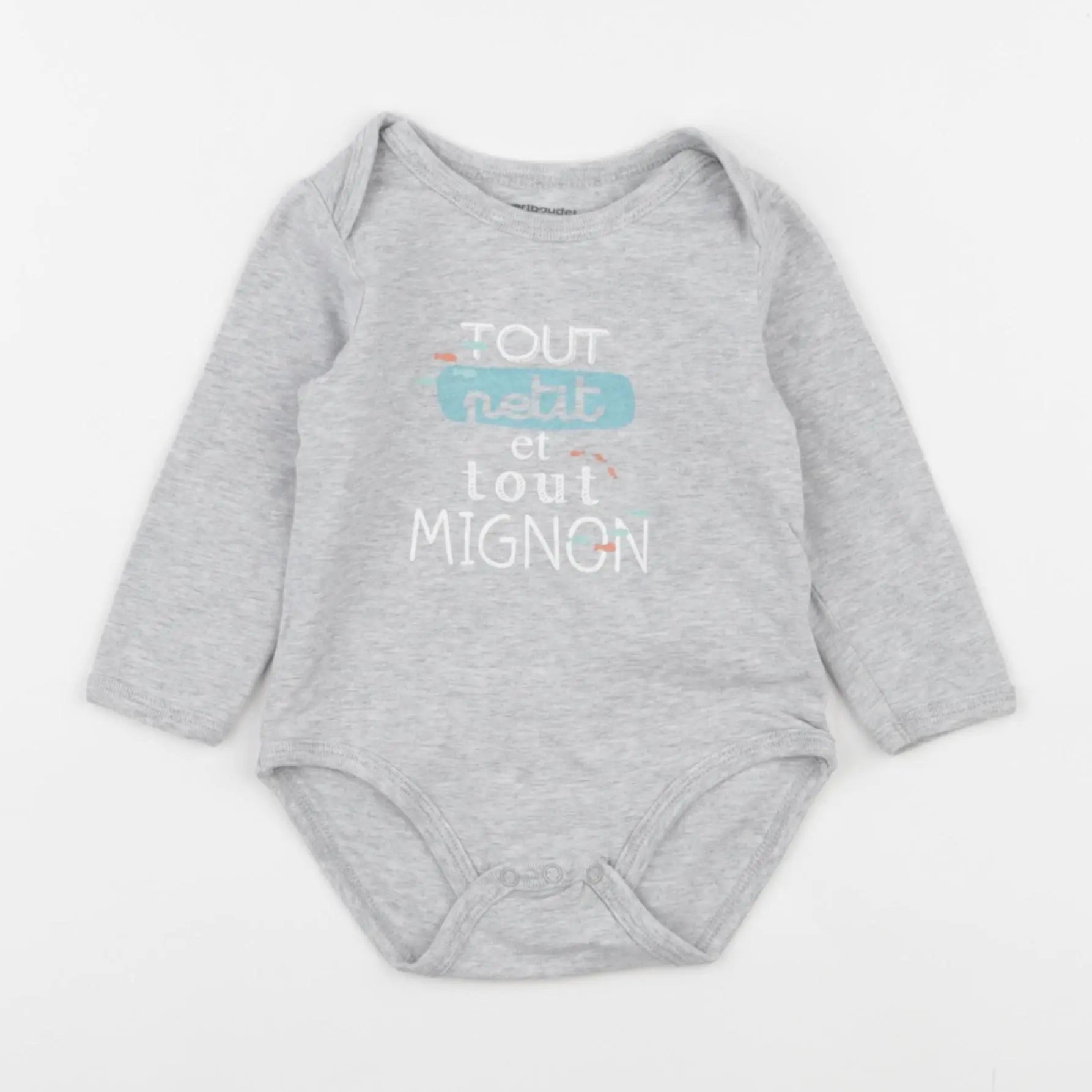 Vertbaudet - body gris - 12 mois