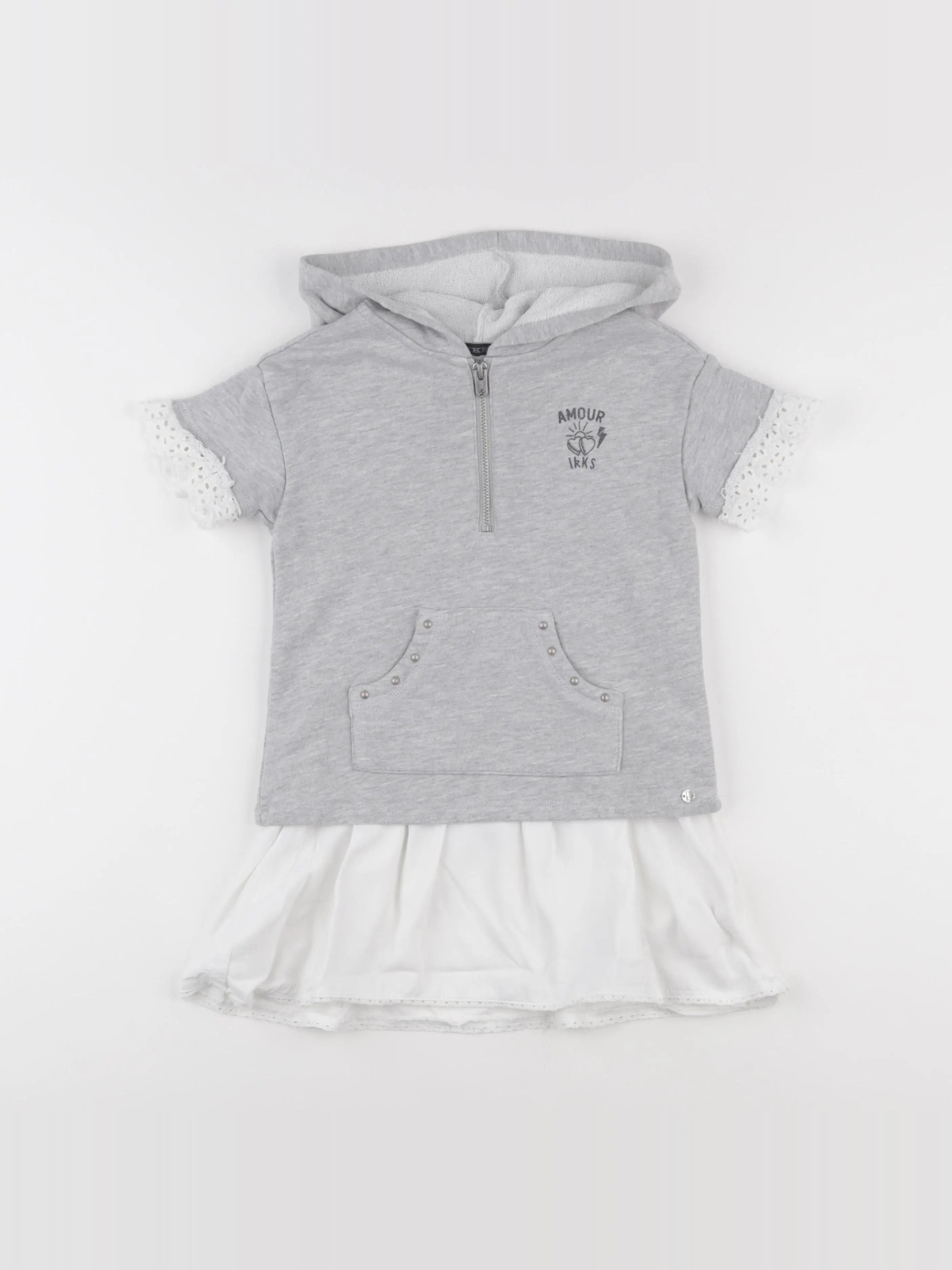 IKKS - robe gris - 4 ans