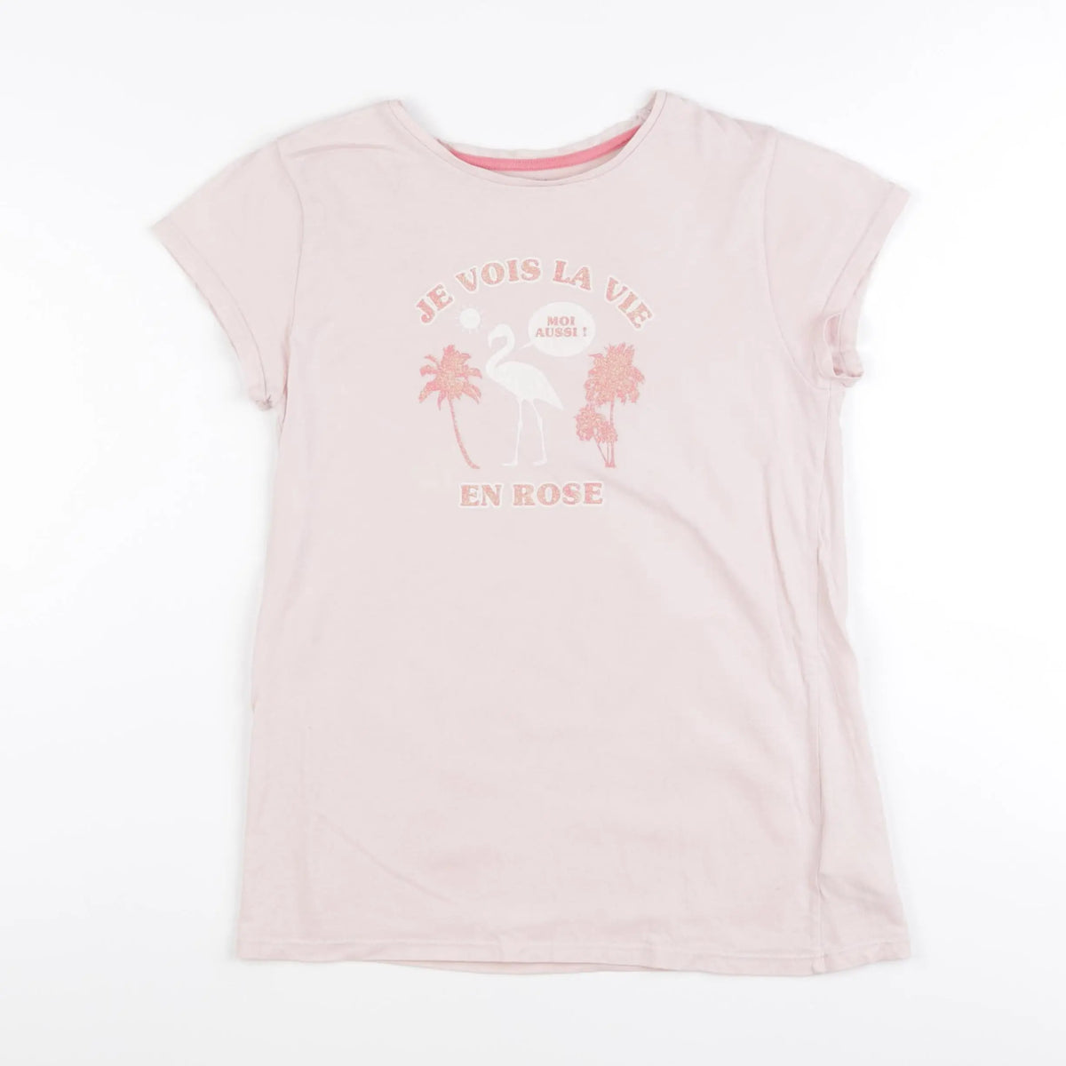 Vertbaudet - tee-shirt rose - 12 ans