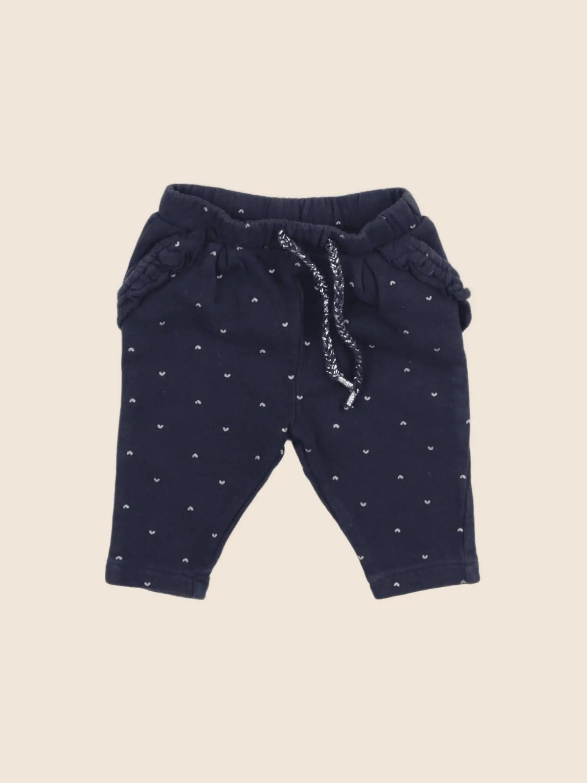 Vertbaudet - jogging doublé bleu, argent - 3 mois
