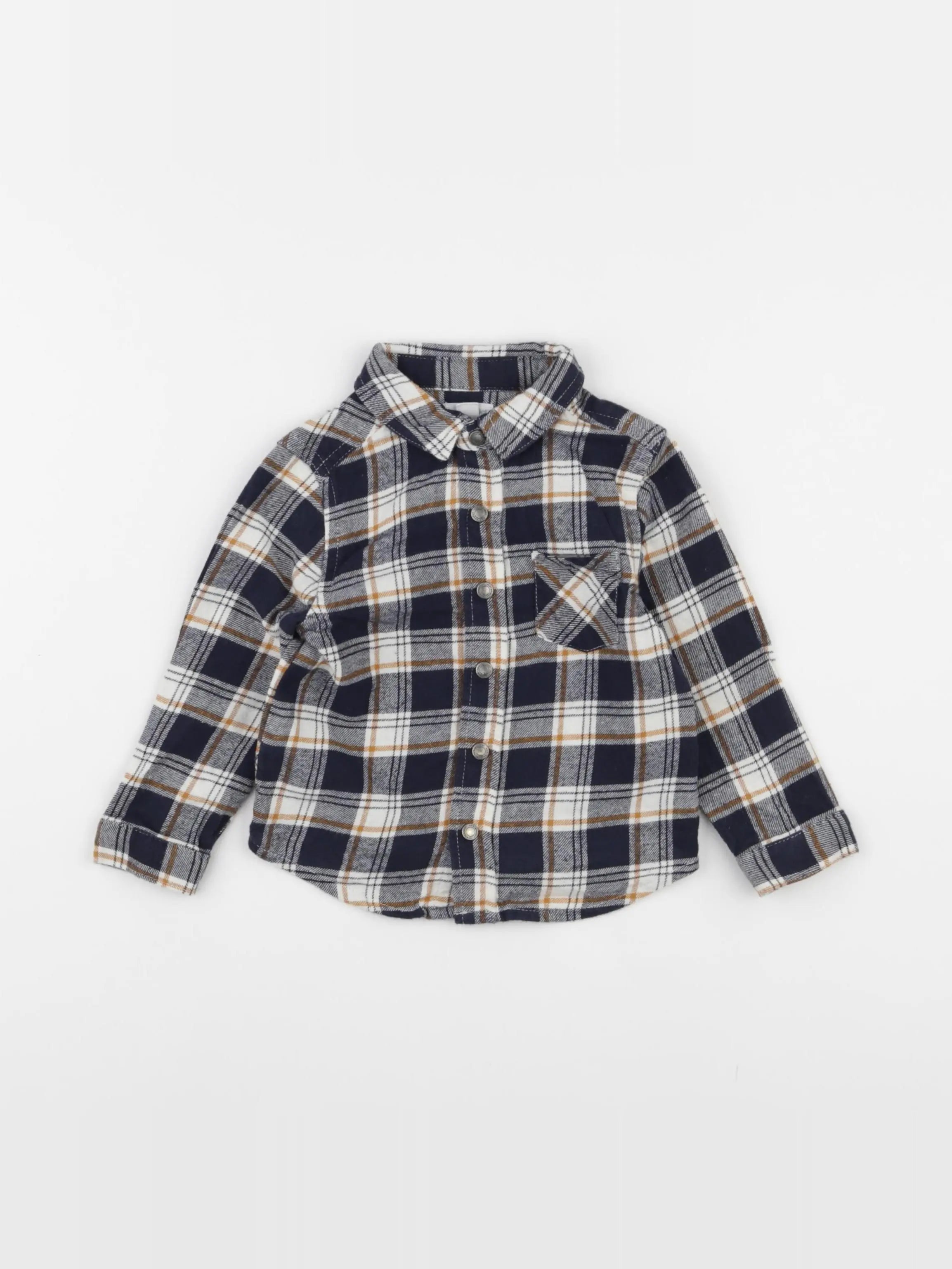 Vertbaudet - chemise bleu, marron - 18 mois