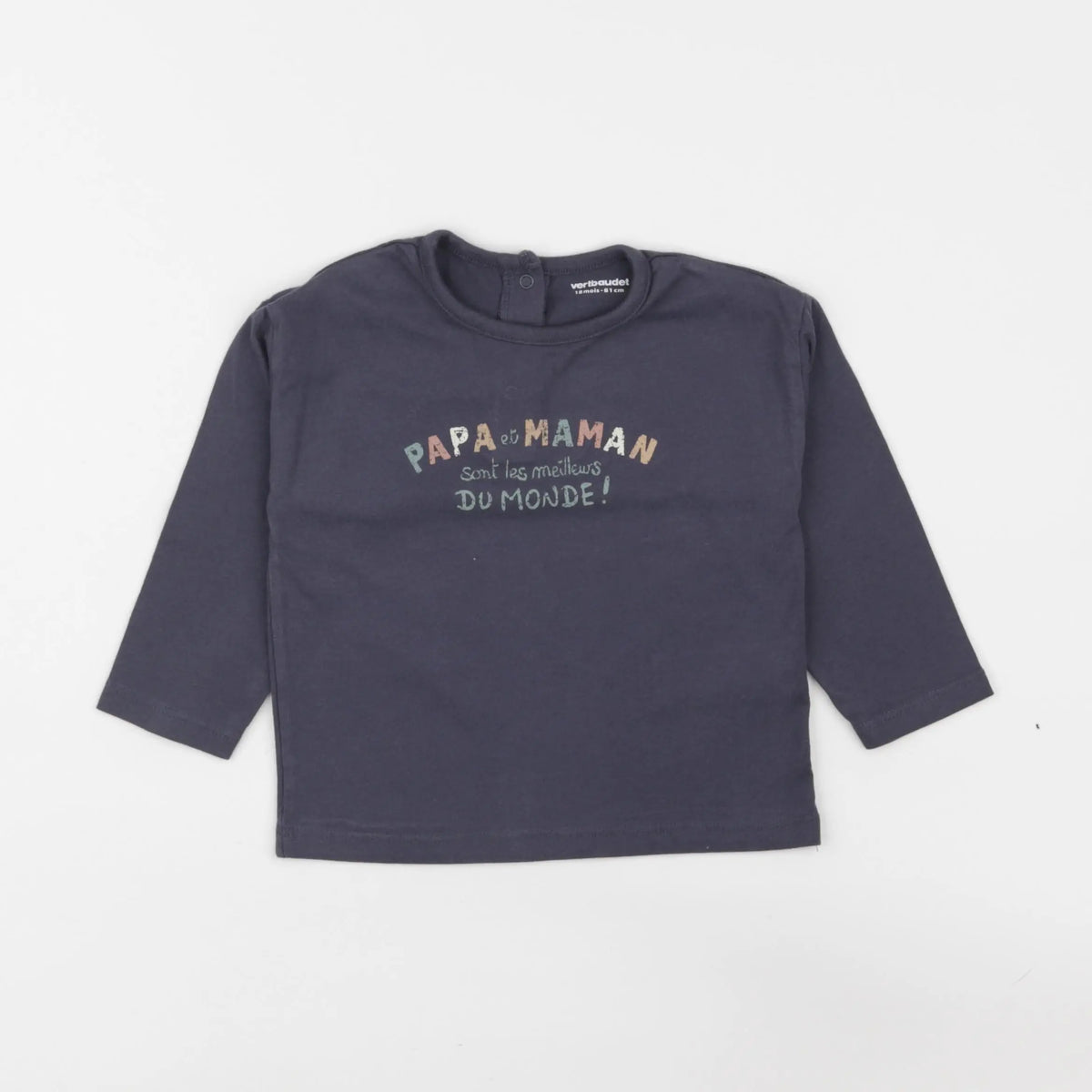 Vertbaudet - tee-shirt bleu - 18 mois