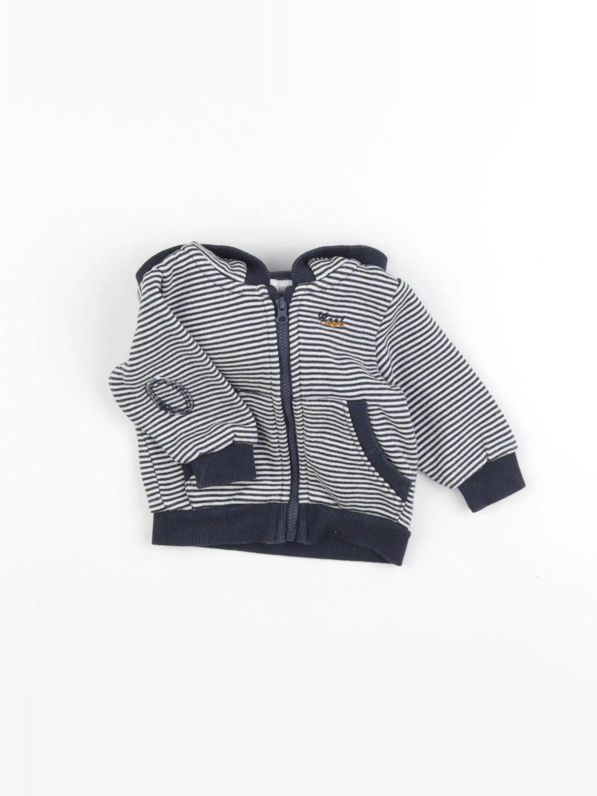 Tape à l'oeil - sweat blanc, bleu - 3 mois