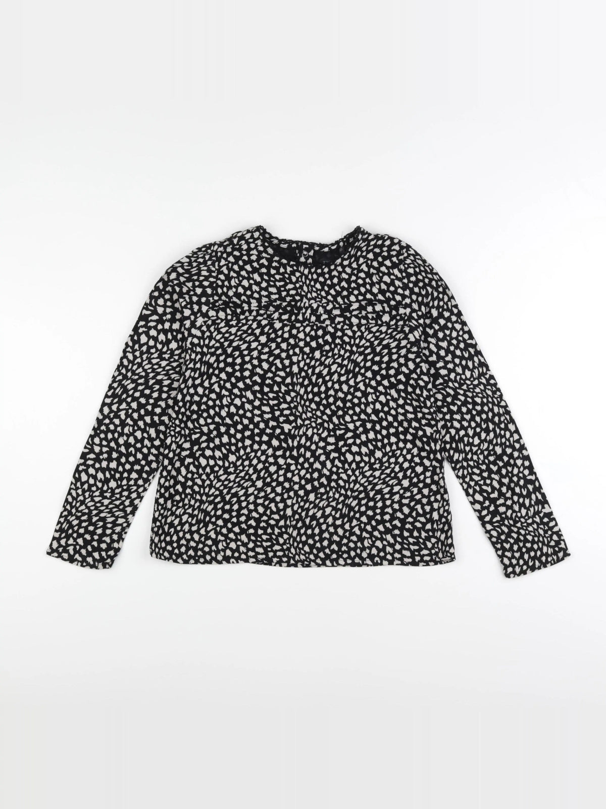 IKKS - blouse noir, blanc - 10 ans