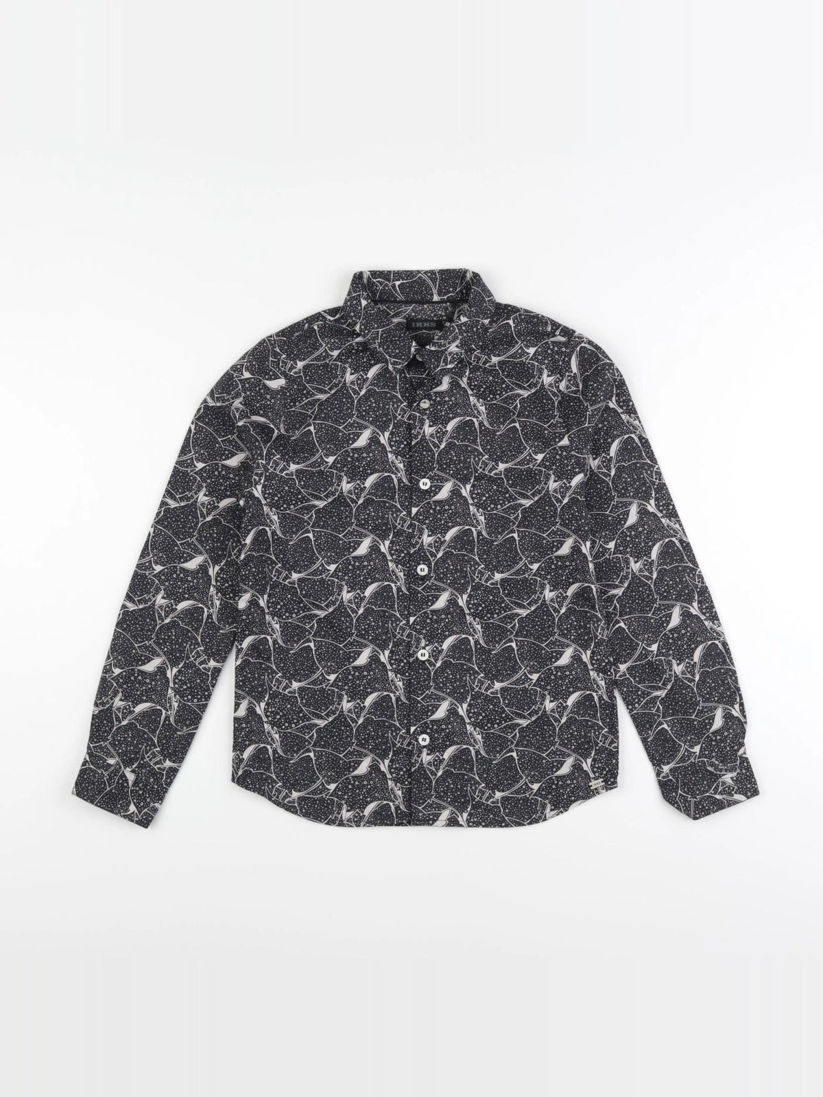 IKKS - chemise gris, blanc - 8 ans