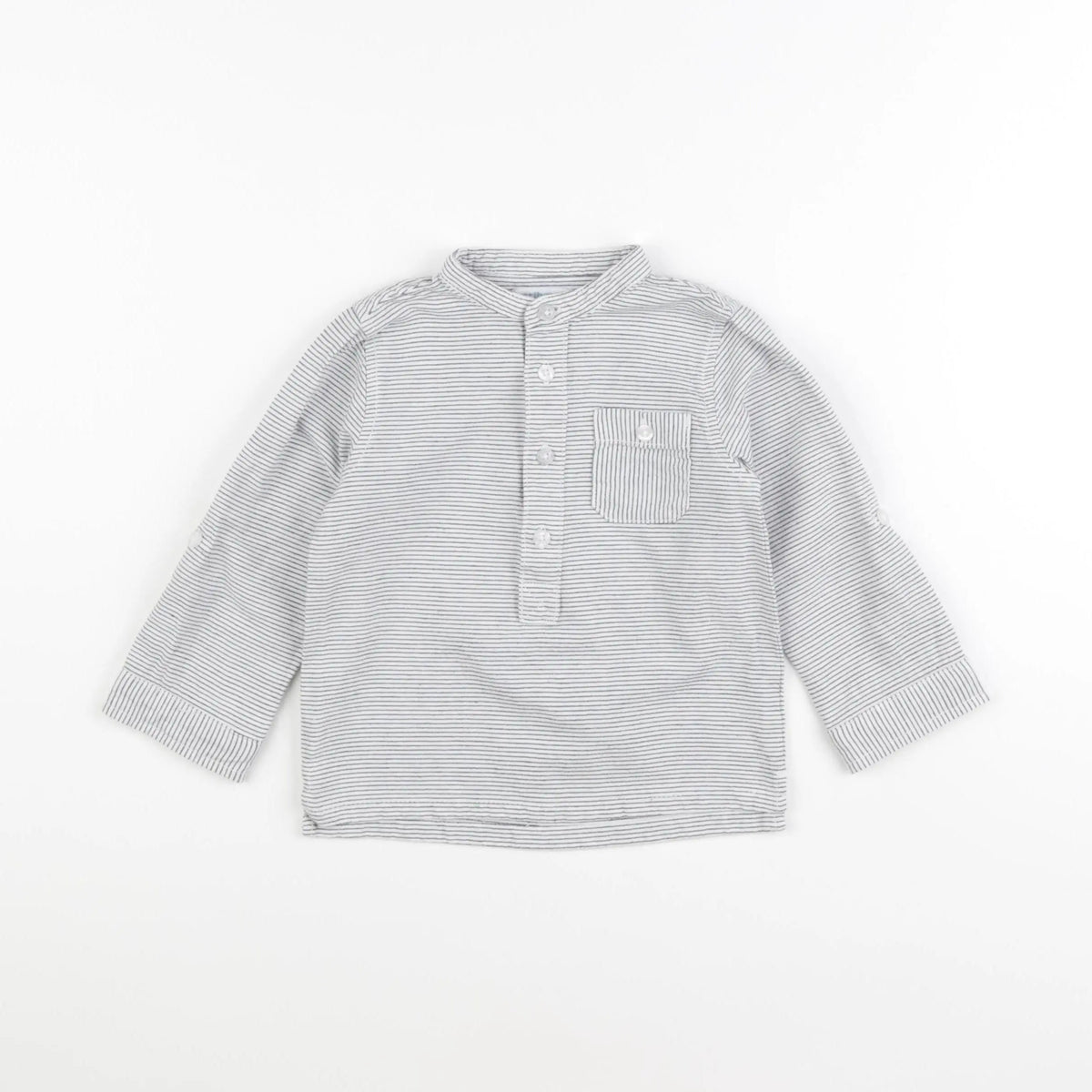 Vertbaudet - chemise blanc, bleu - 24 mois