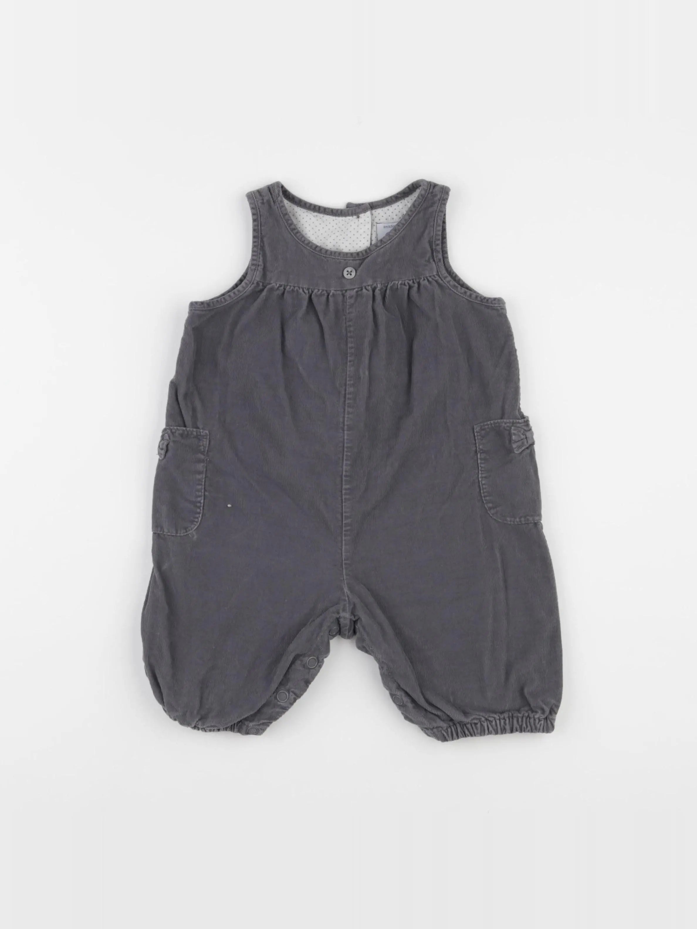 Petit Bateau - combinaison gris - 6 mois