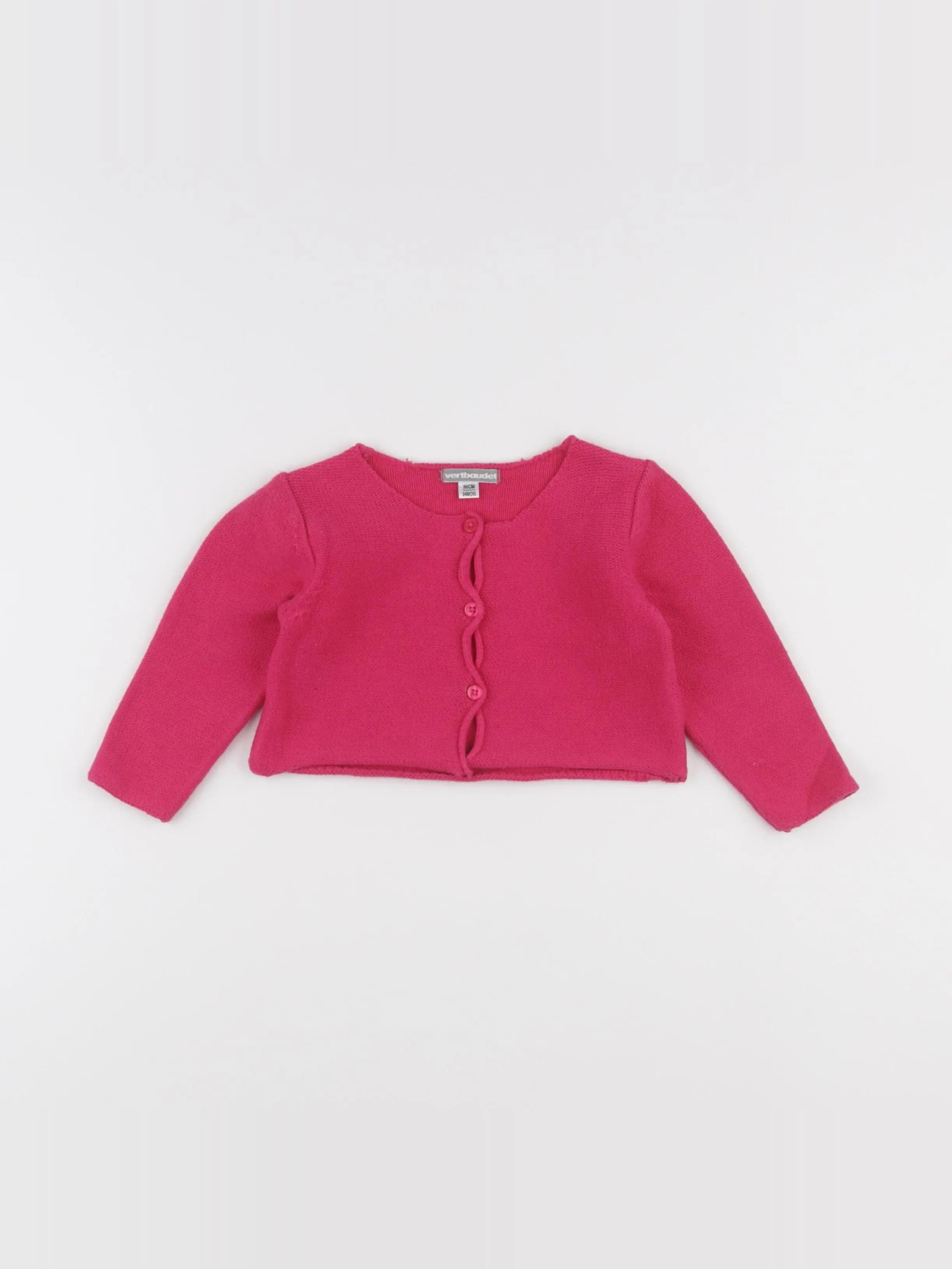 Vertbaudet - gilet rose - 24 mois