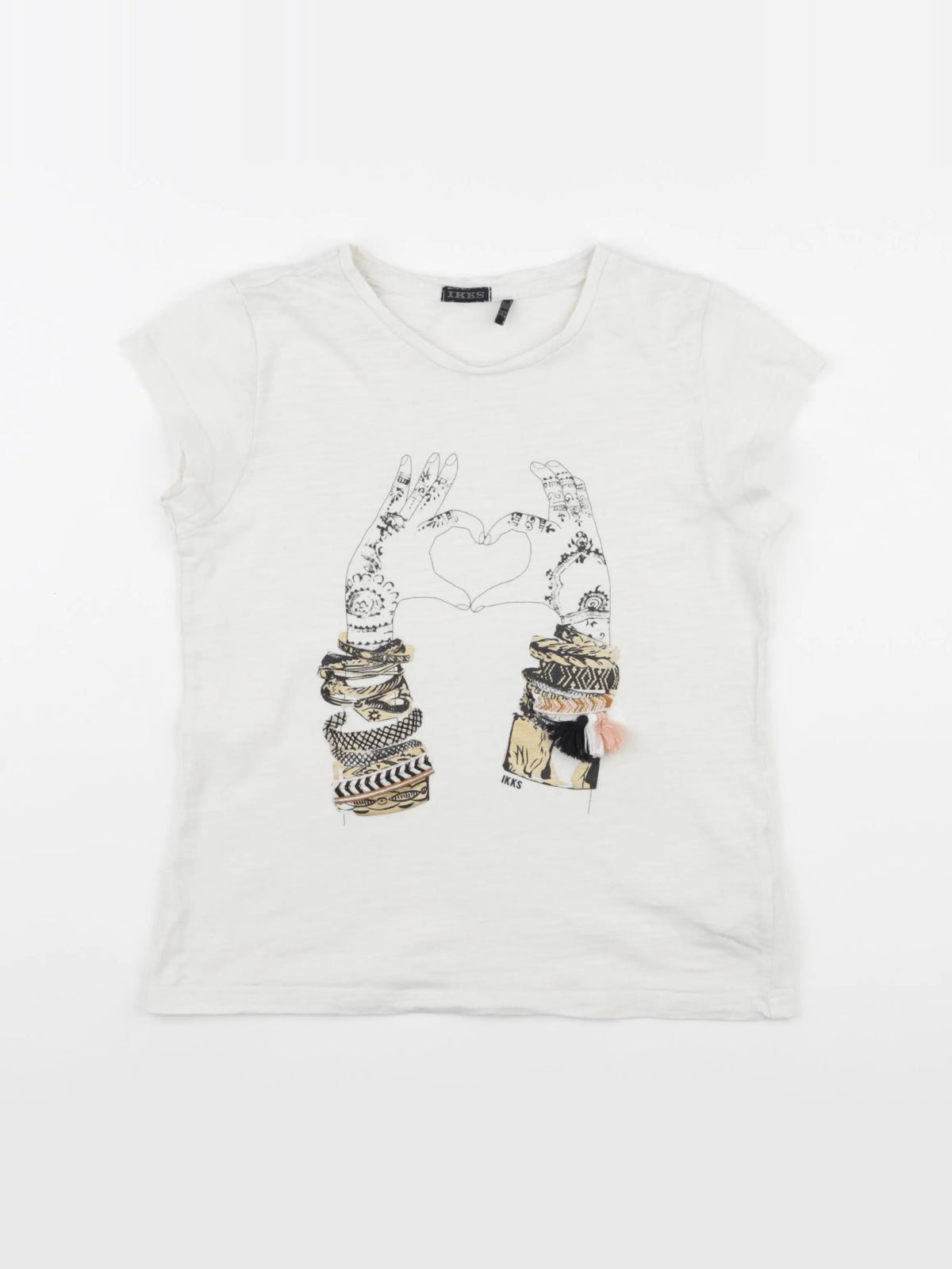 IKKS - tee-shirt blanc - 10 ans
