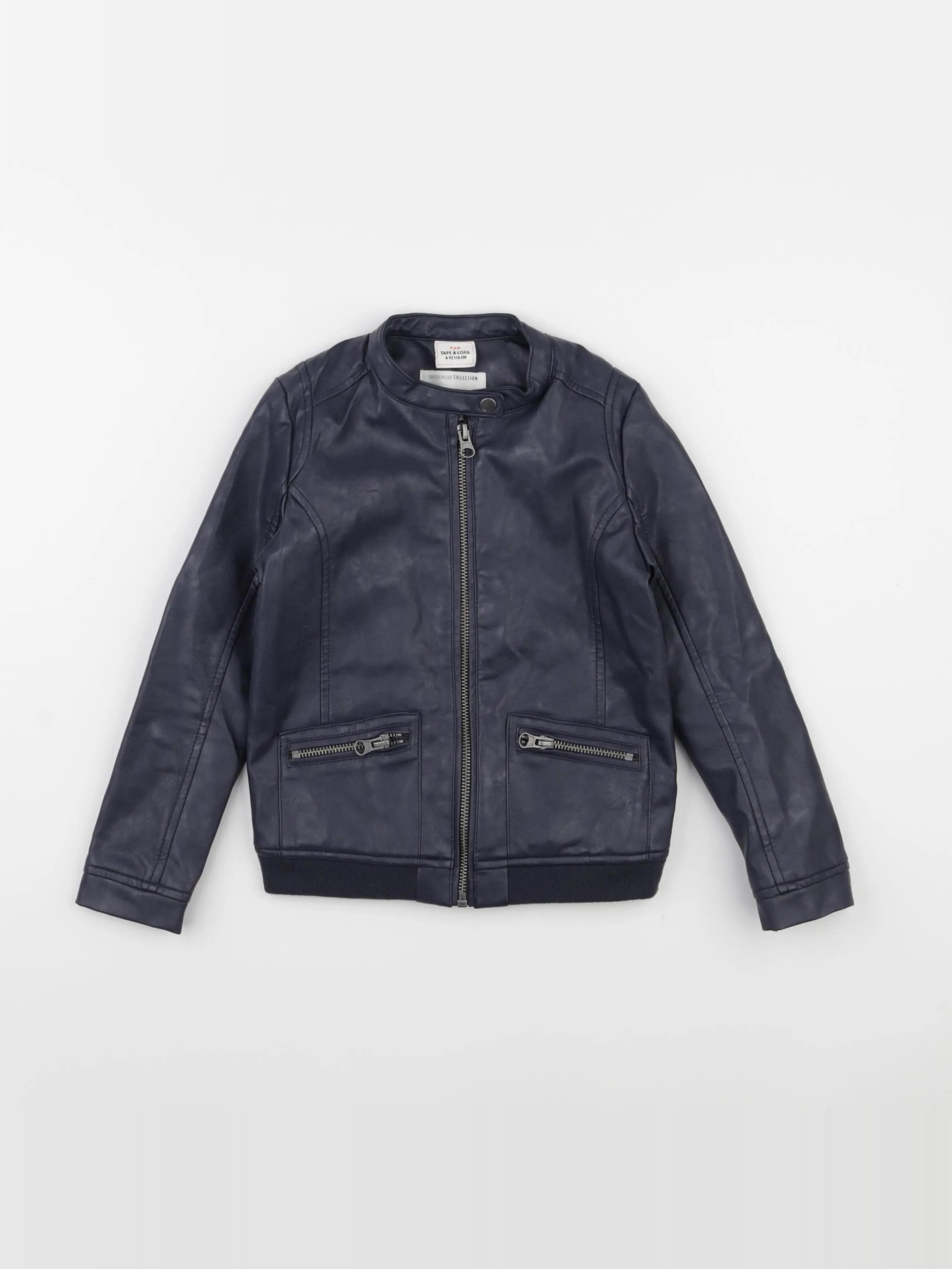 Tape à l'oeil - veste simili cuir noir - 6 ans