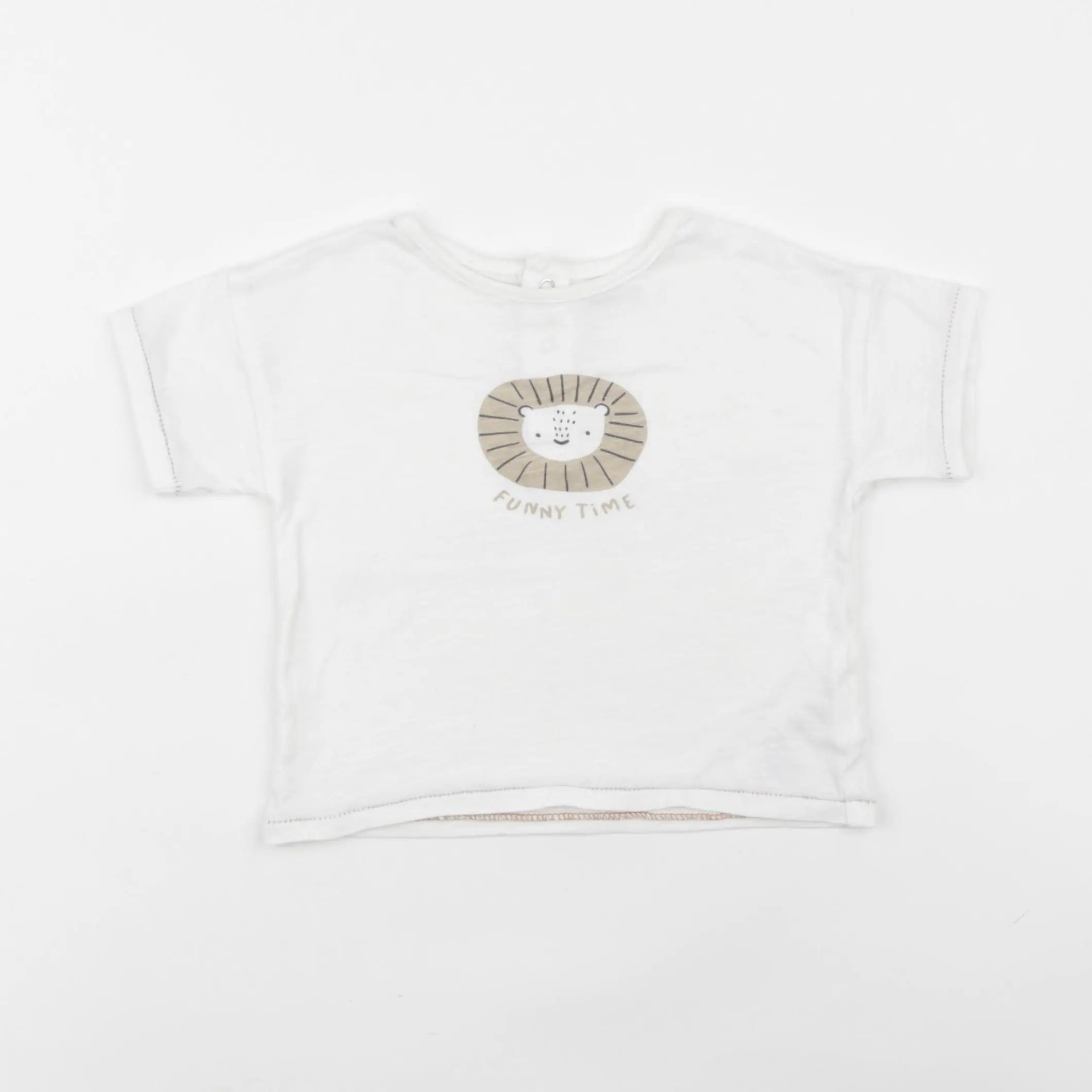 Vertbaudet - tee-shirt beige - 12 mois