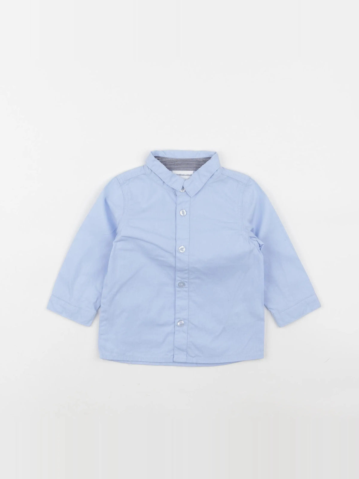Vertbaudet - chemise bleu - 9 mois
