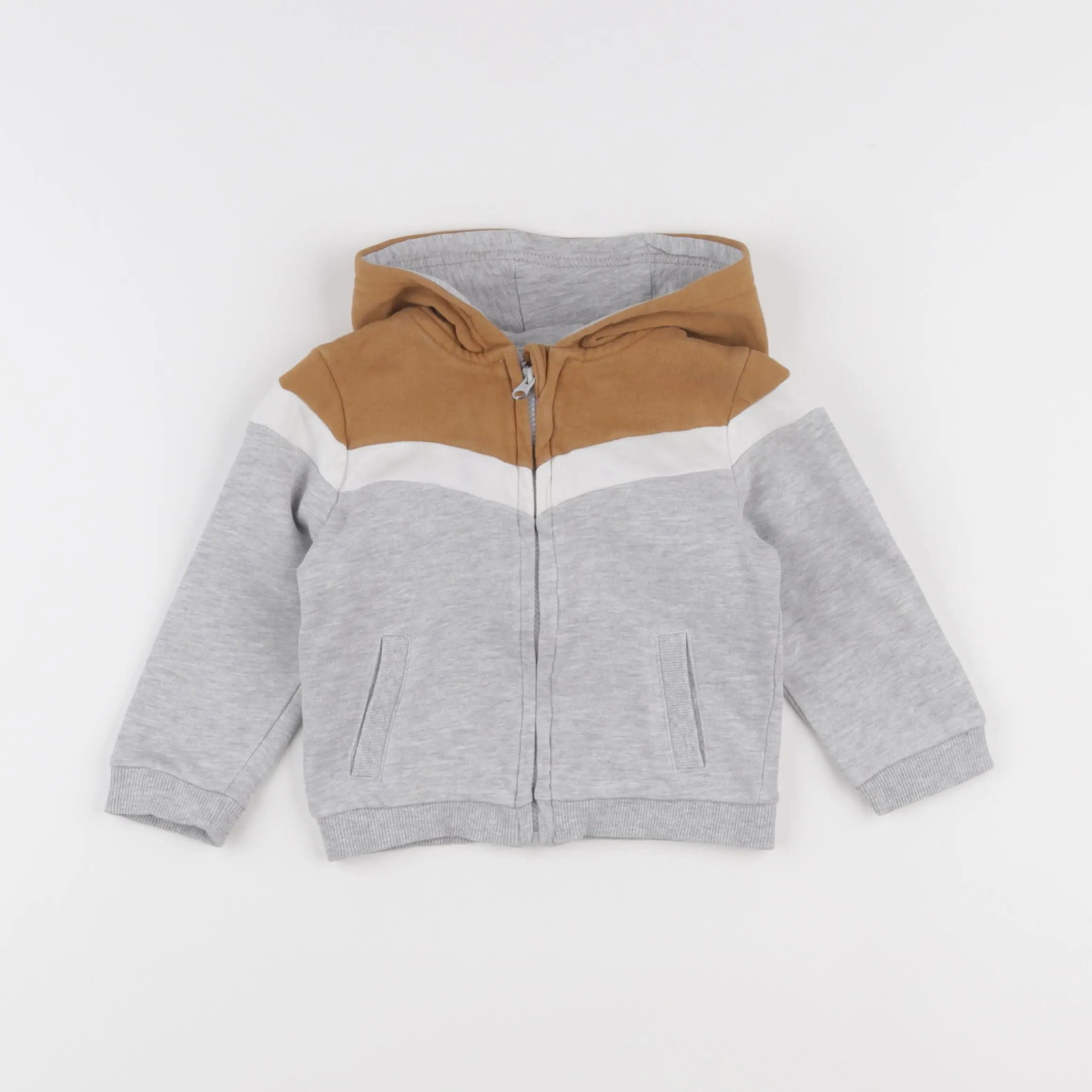 Vertbaudet - sweat gris - 12 mois