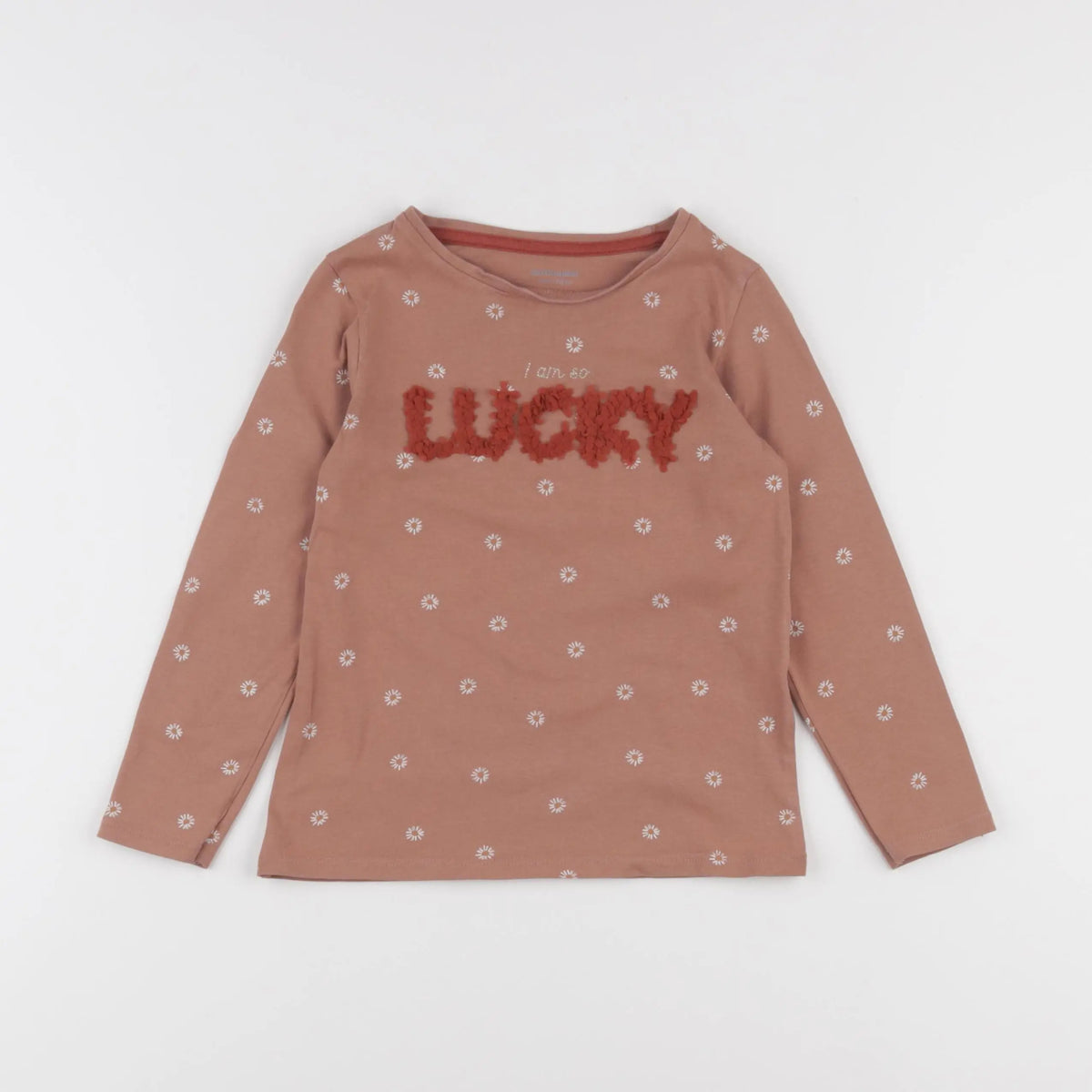 Vertbaudet - tee-shirt marron - 6 ans