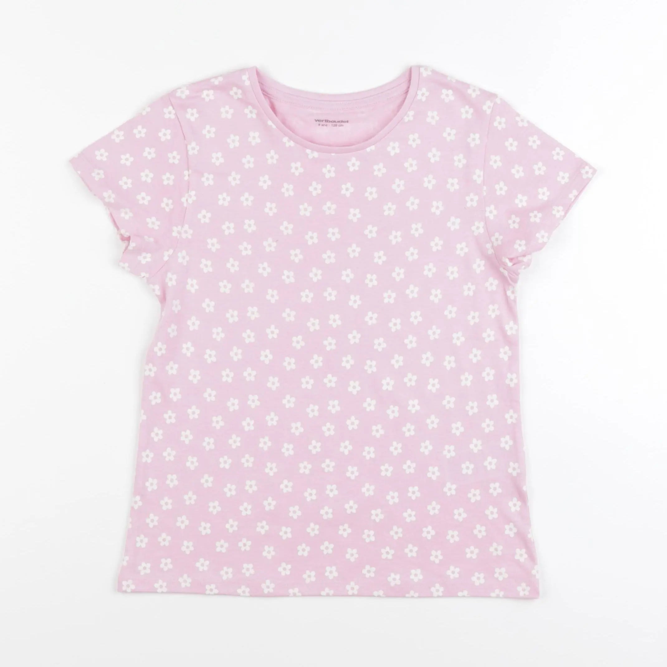 Vertbaudet - tee-shirt rose - 8 ans