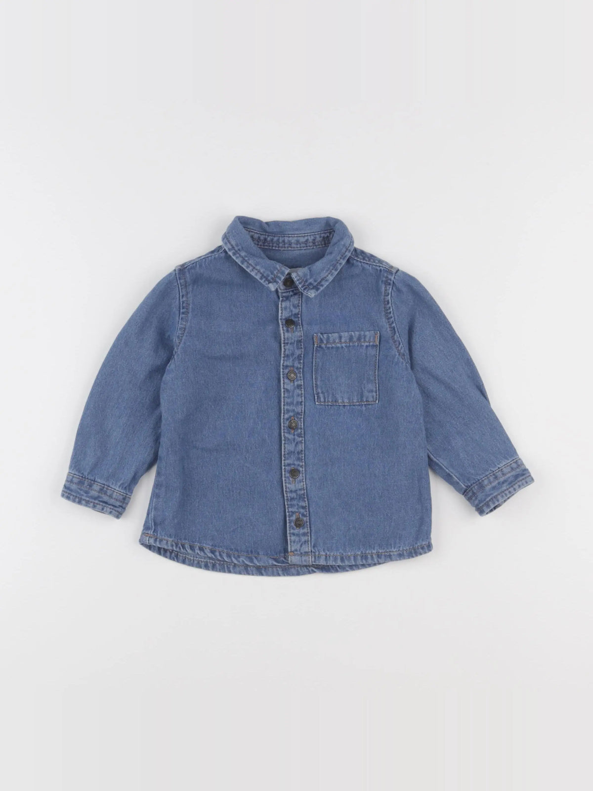 Vertbaudet - chemise bleu - 12/18 mois