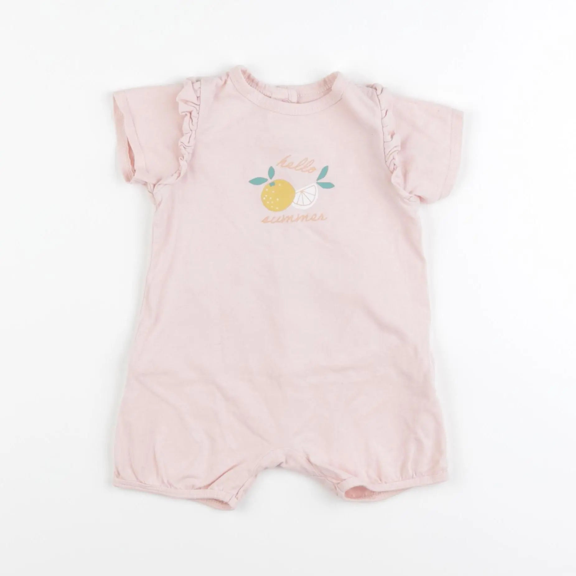 Vertbaudet - combinaison coton rose - 6 mois