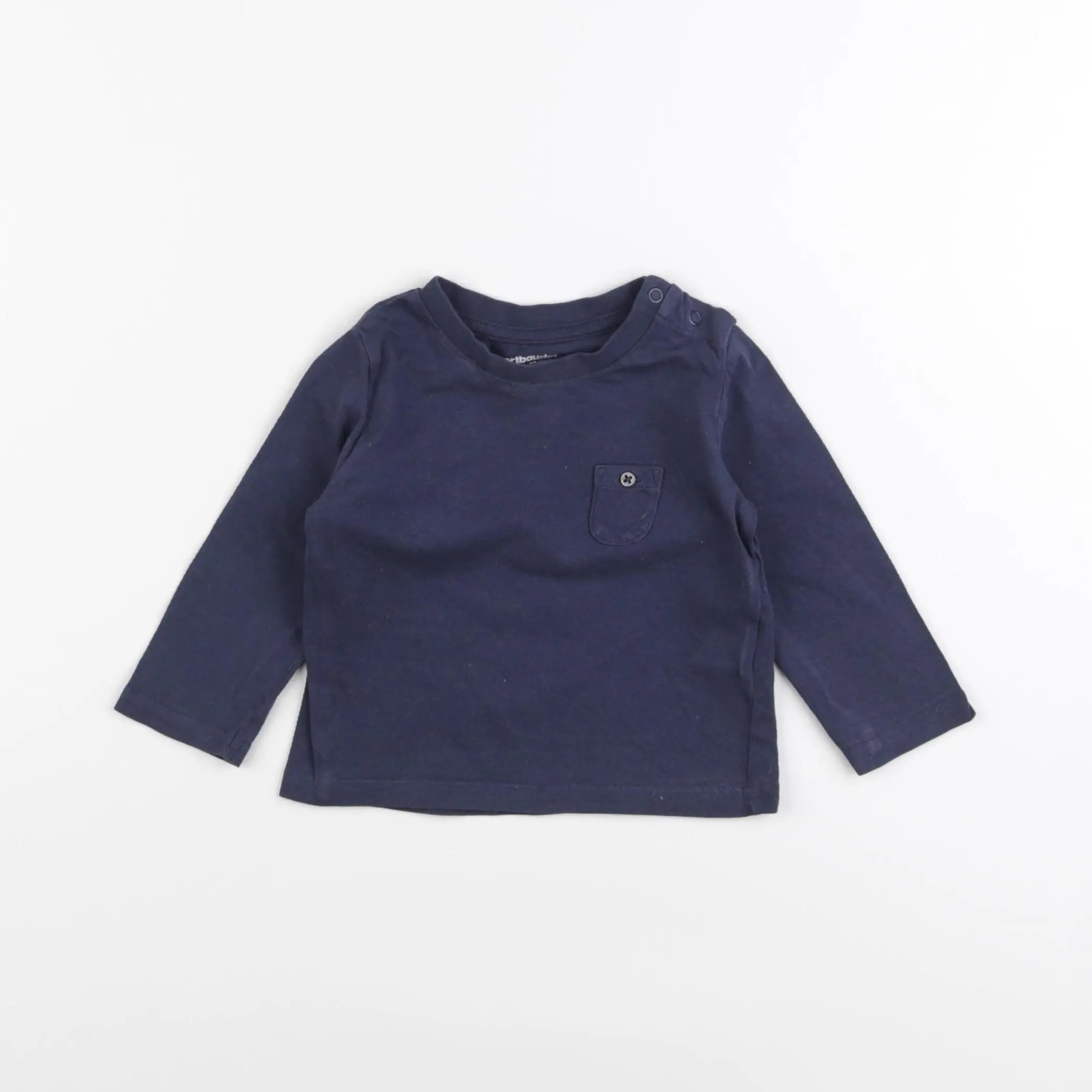 Vertbaudet - tee-shirt bleu - 6 mois