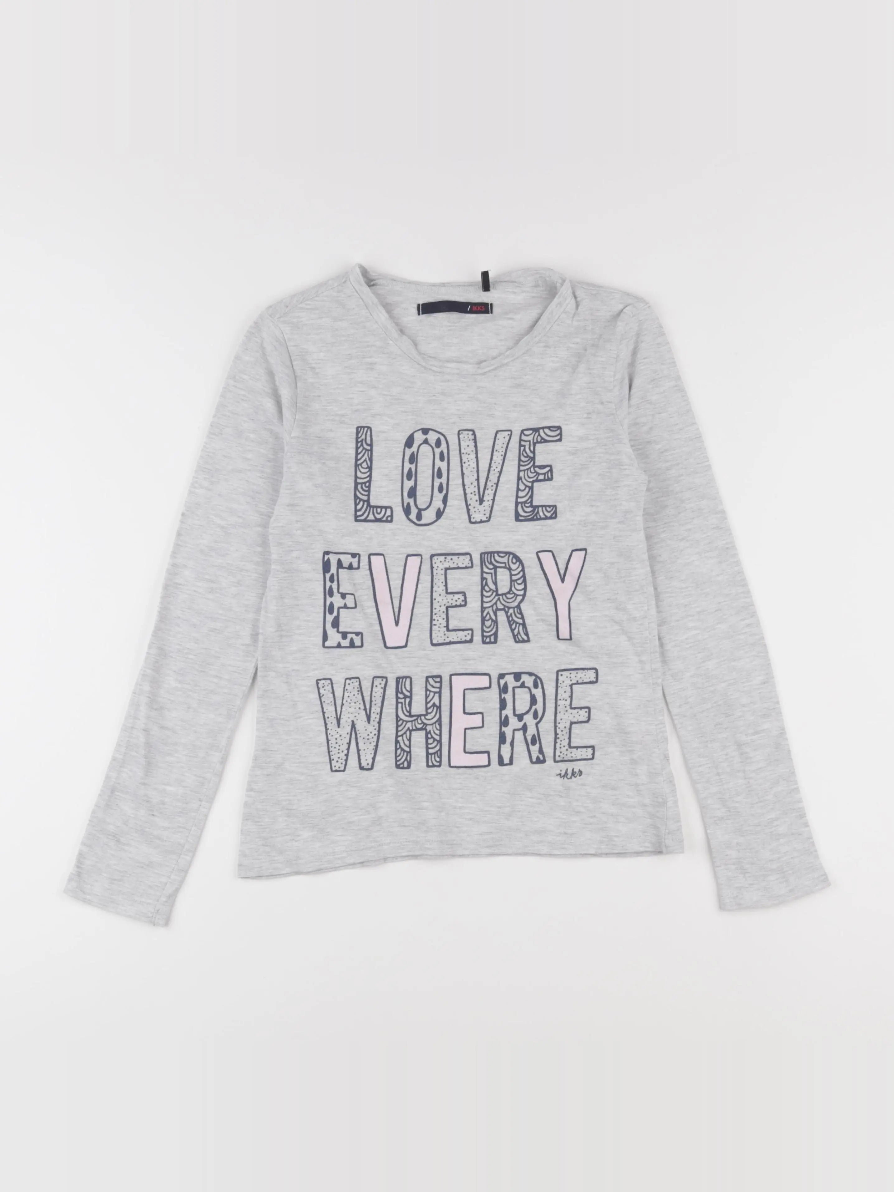 IKKS - tee-shirt gris - 10 ans