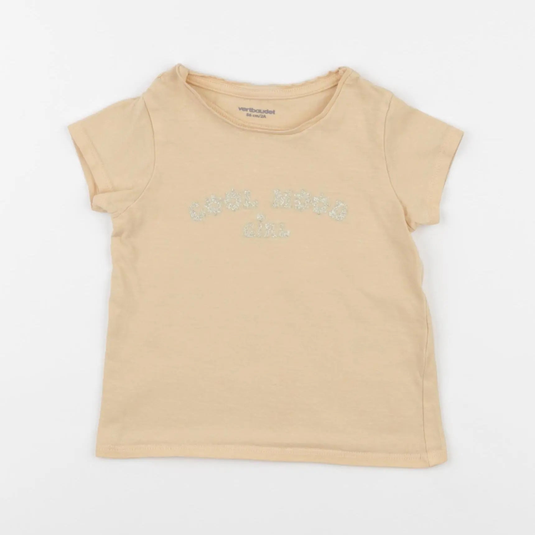 Vertbaudet - tee-shirt jaune - 2 ans